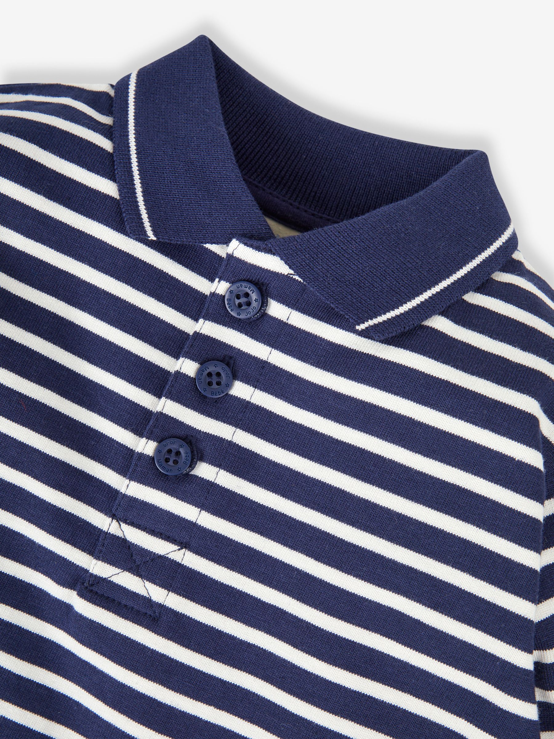 Navy Blue & Stripe 2-Pack Polo Shirts - Image 4 of 5