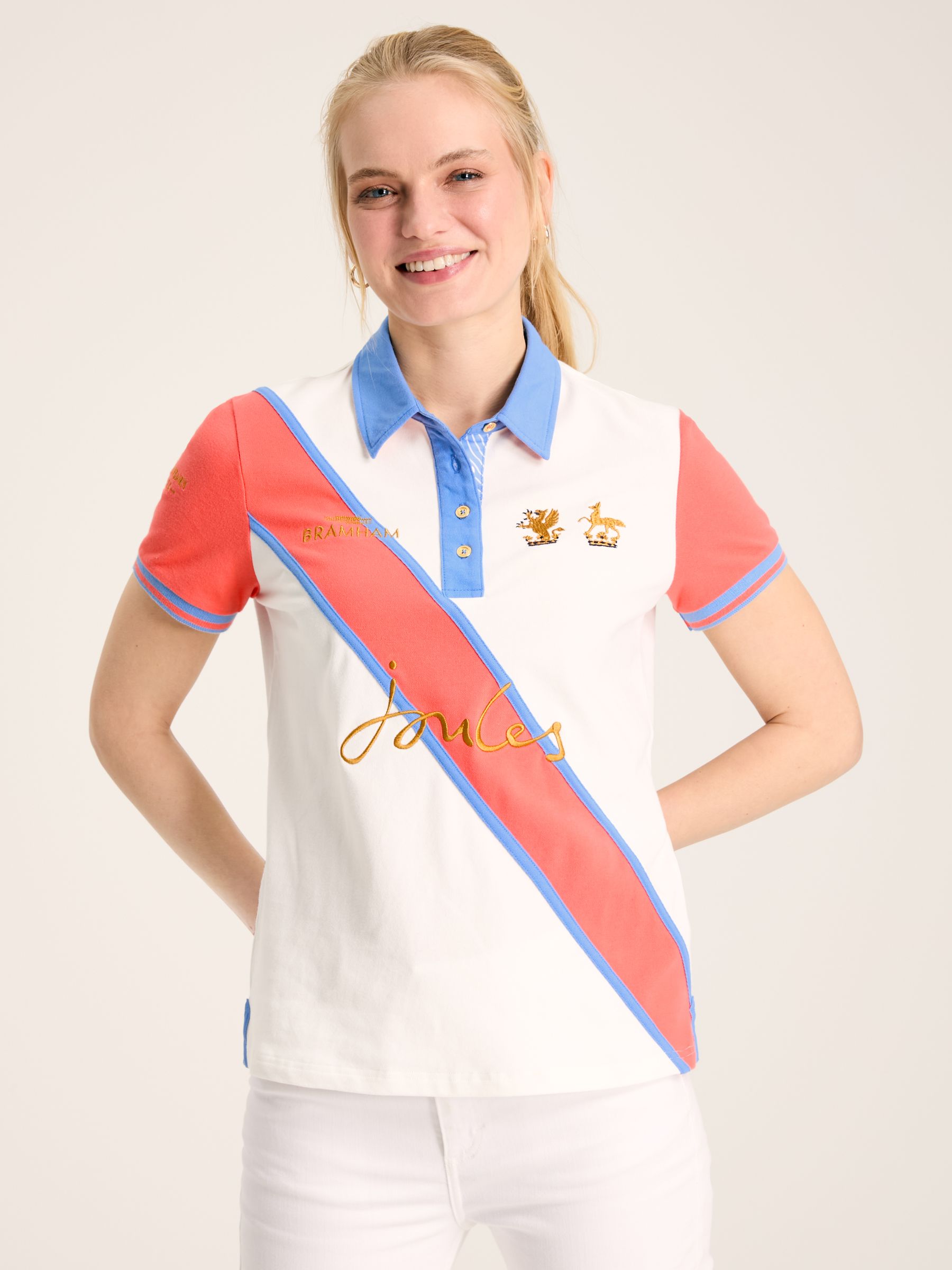 Bramham Cream/Orange Polo Shirt - Image 1 of 8