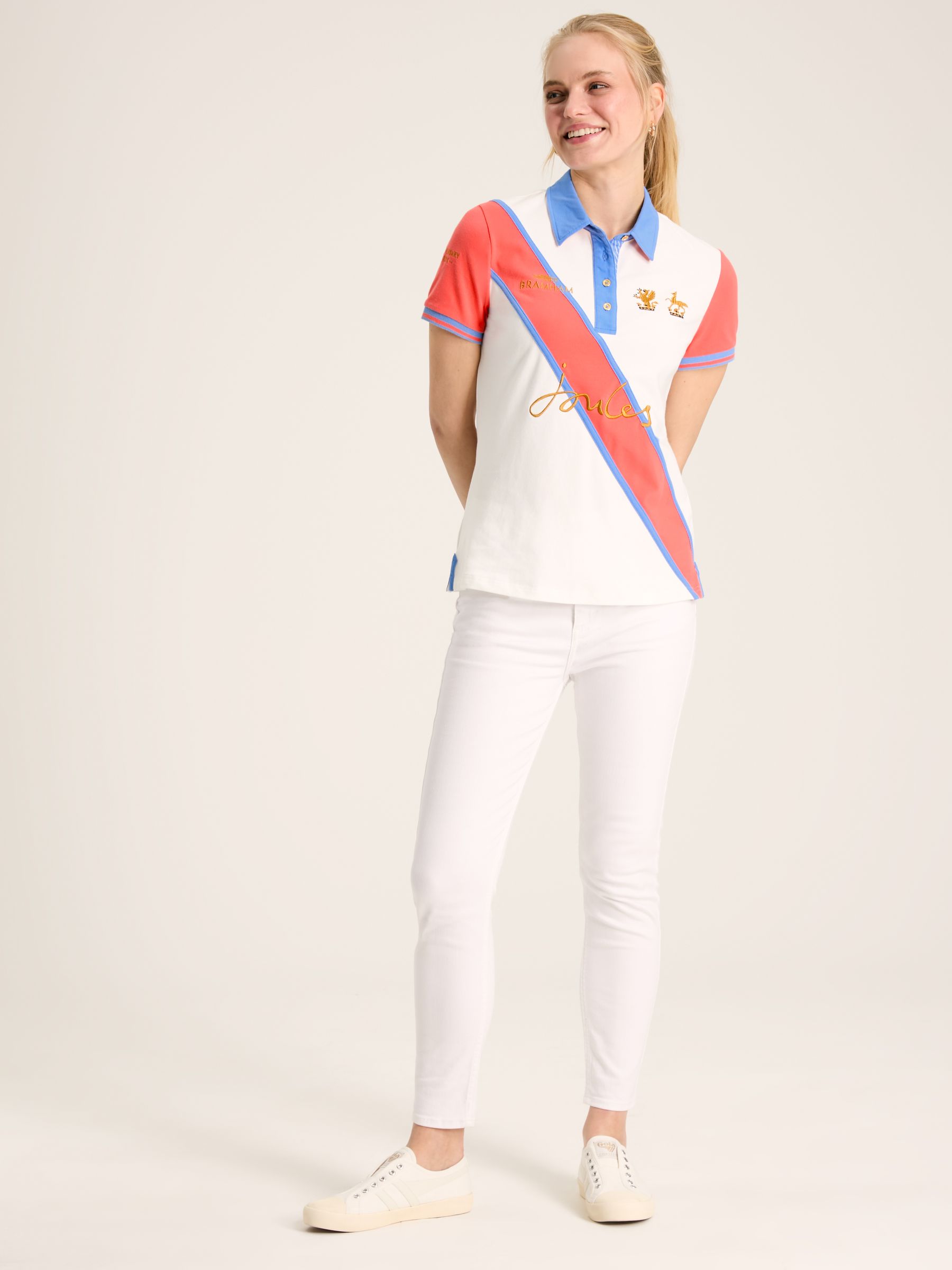 Bramham Cream/Orange Polo Shirt - Image 3 of 8