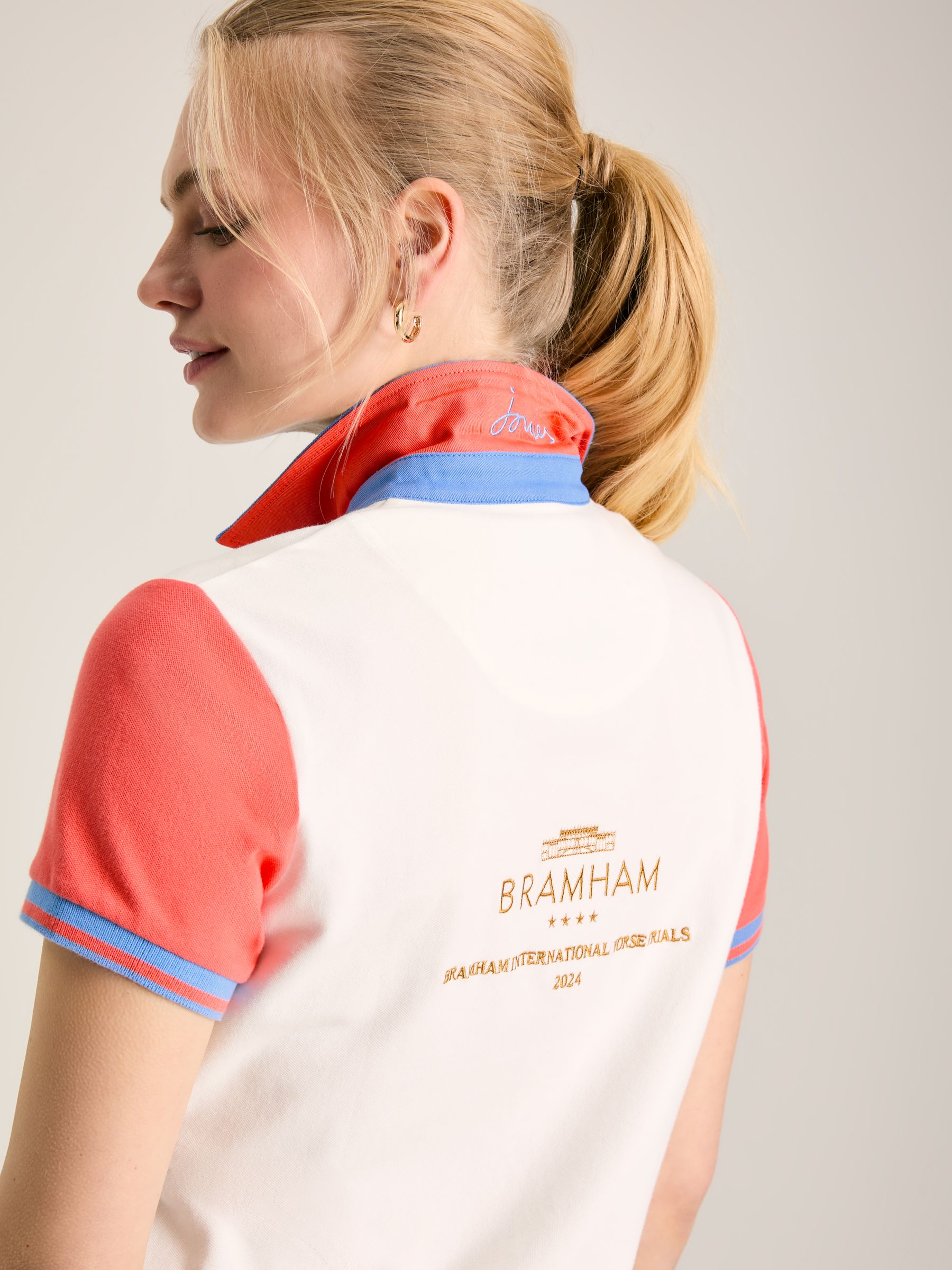 Bramham Cream/Orange Polo Shirt - Image 5 of 8