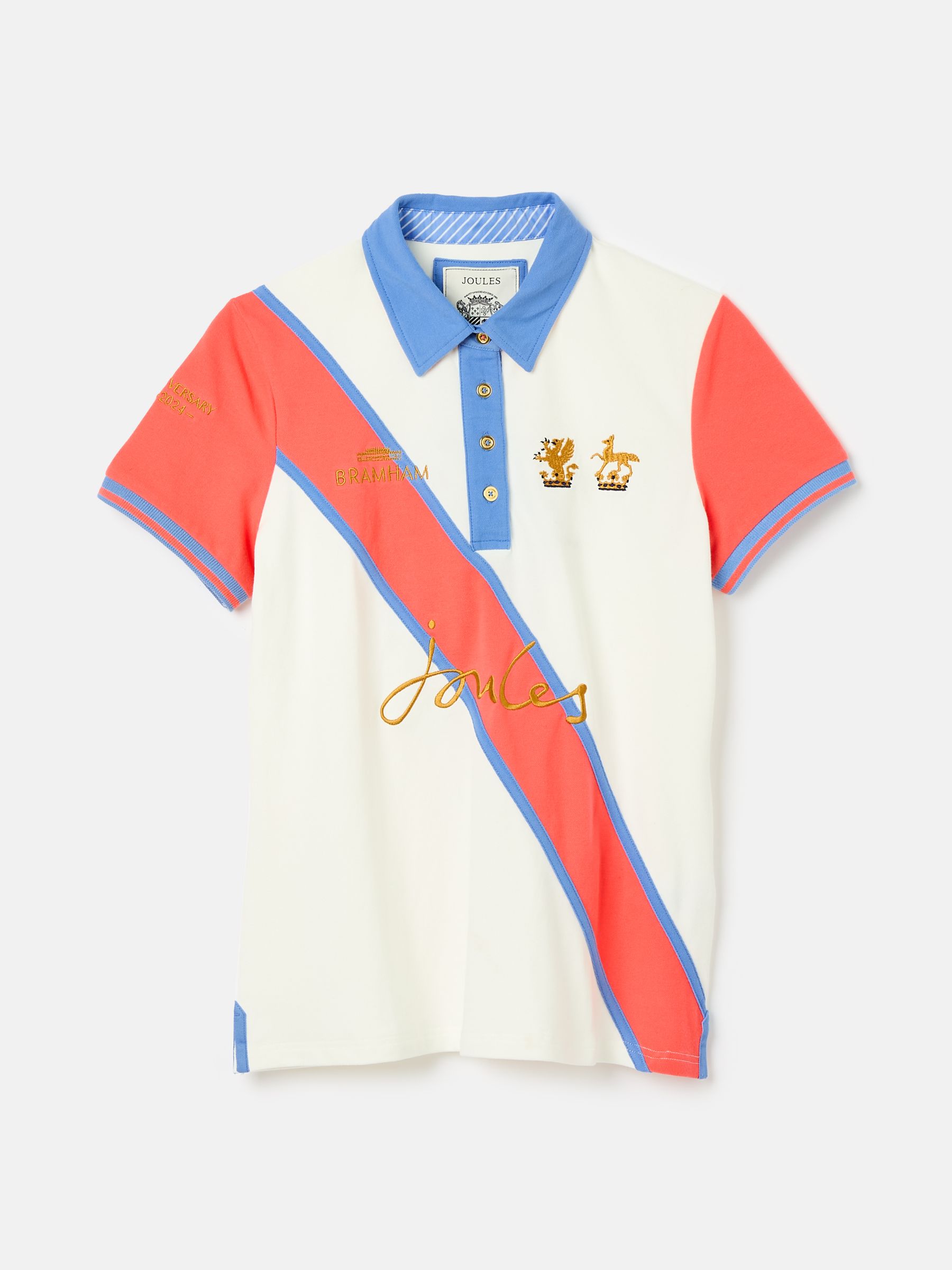 Bramham Cream/Orange Polo Shirt - Image 7 of 8