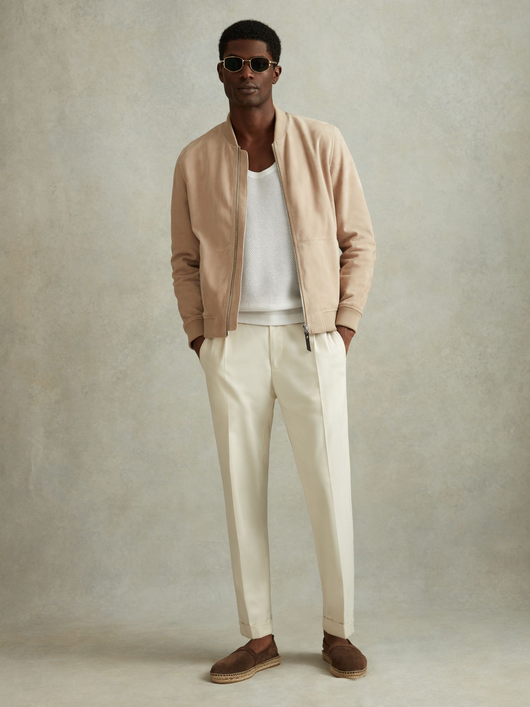 Open-Stitch Cotton Vest in Optic White - Image 4 of 6