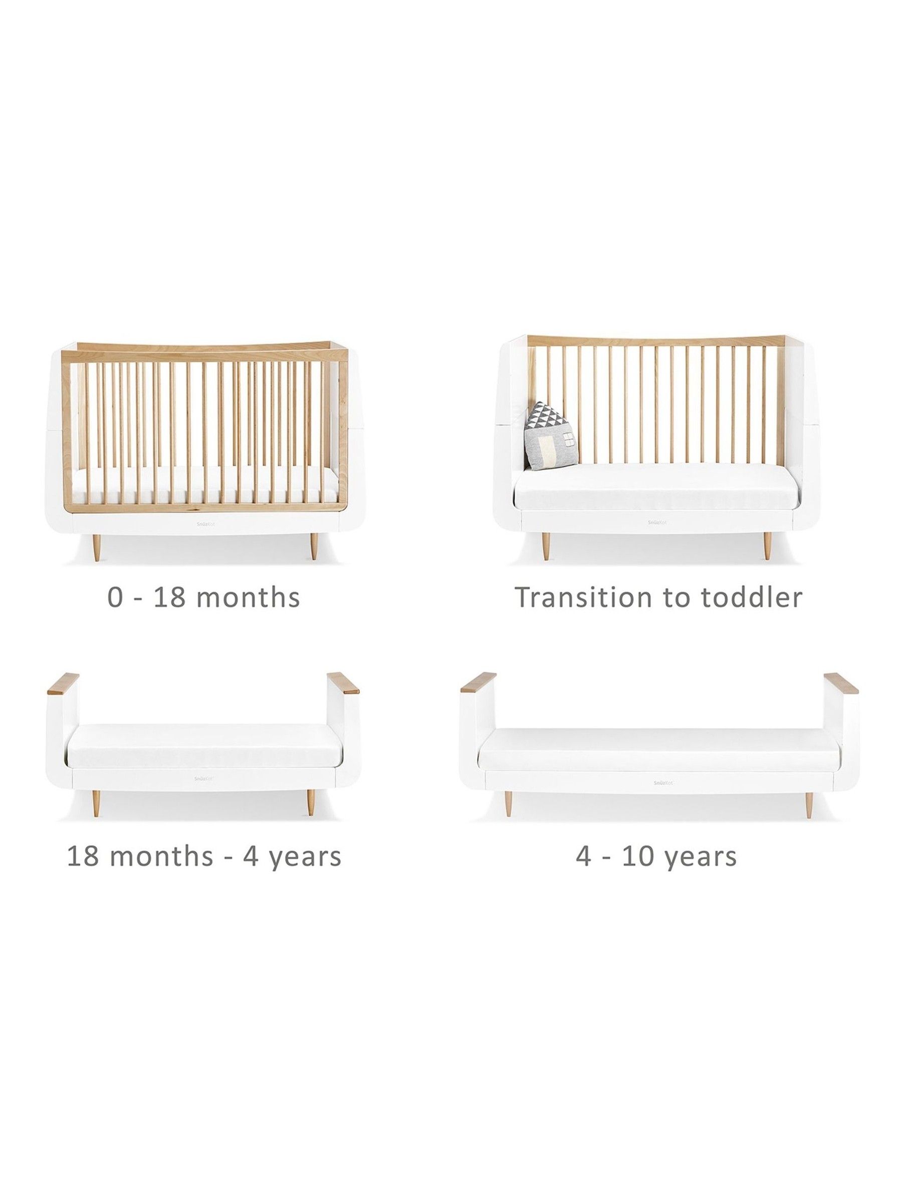 Snuz Natural SnuzKot Skandi Cot Bed - Image 5 of 7