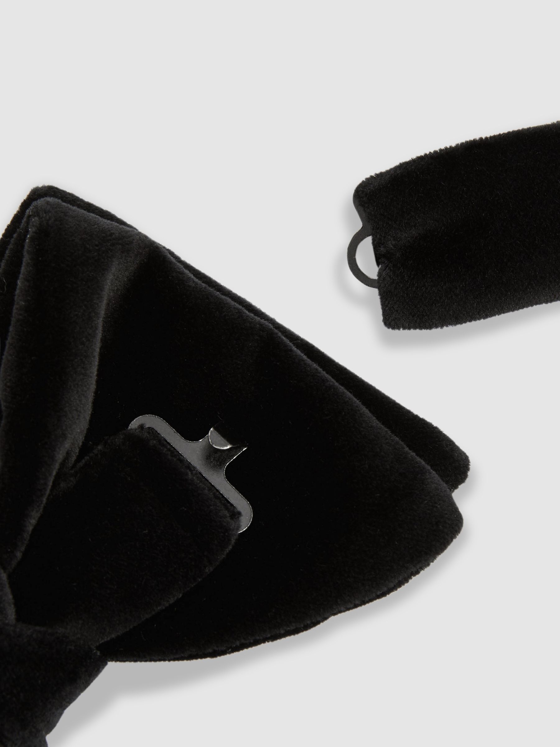 Velvet Bow Tie in Black - Image 3 of 4
