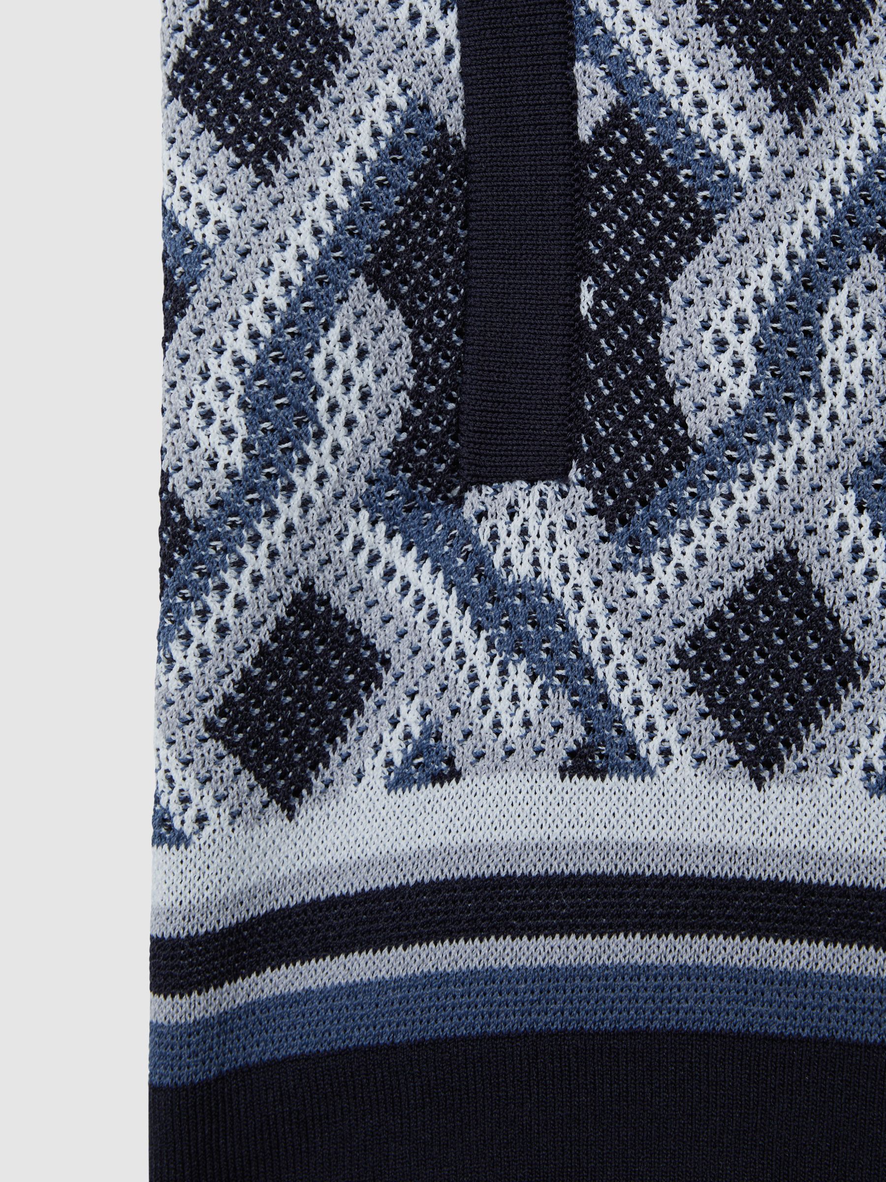 9-13 yrs Knitted Elasticated Waistband Shorts in Navy Multi - Image 6 of 6