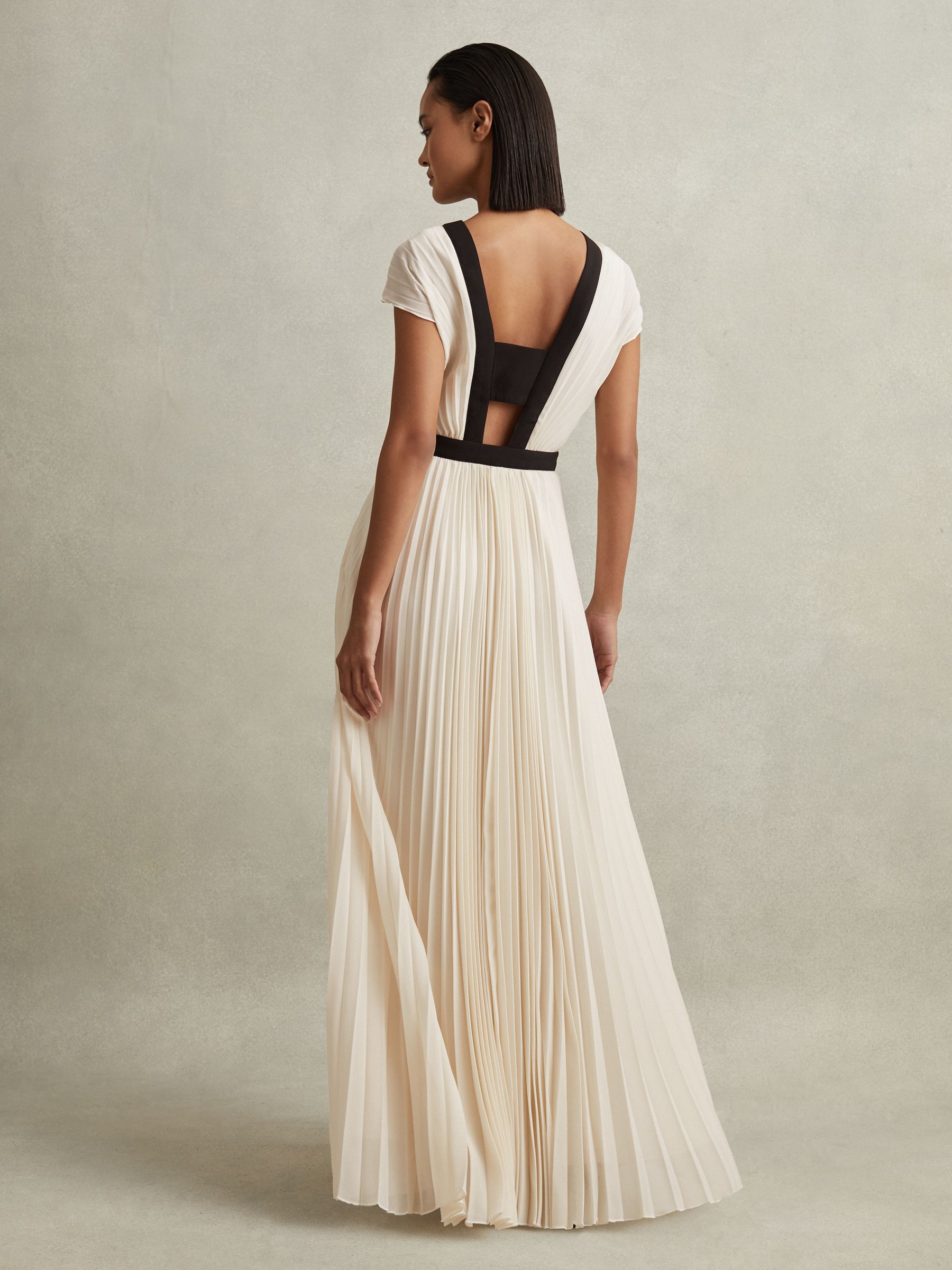 Pleated Maxi Dress in White - Image 4 of 6