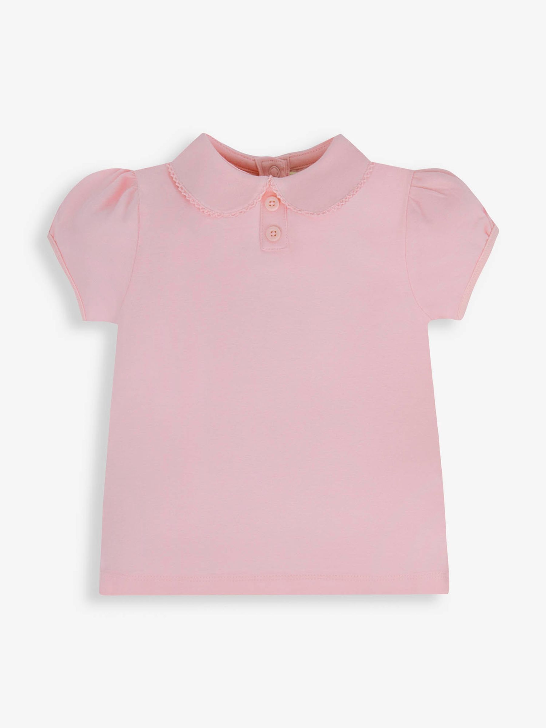 Pink Plain Peter Pan Collar T-Shirt - Image 1 of 2