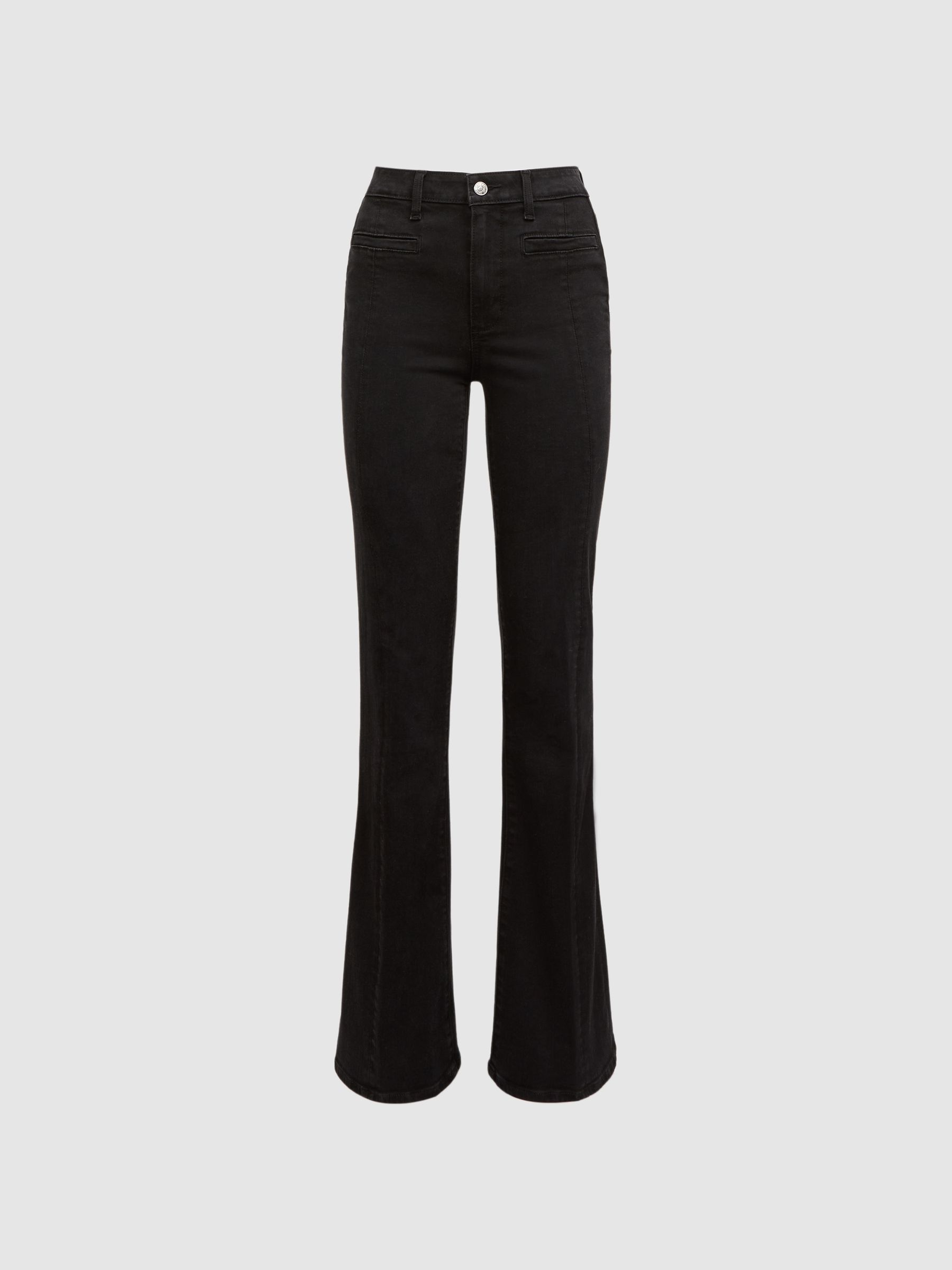 Paige High Rise Flared Jeans in Slater - Image 2 of 5