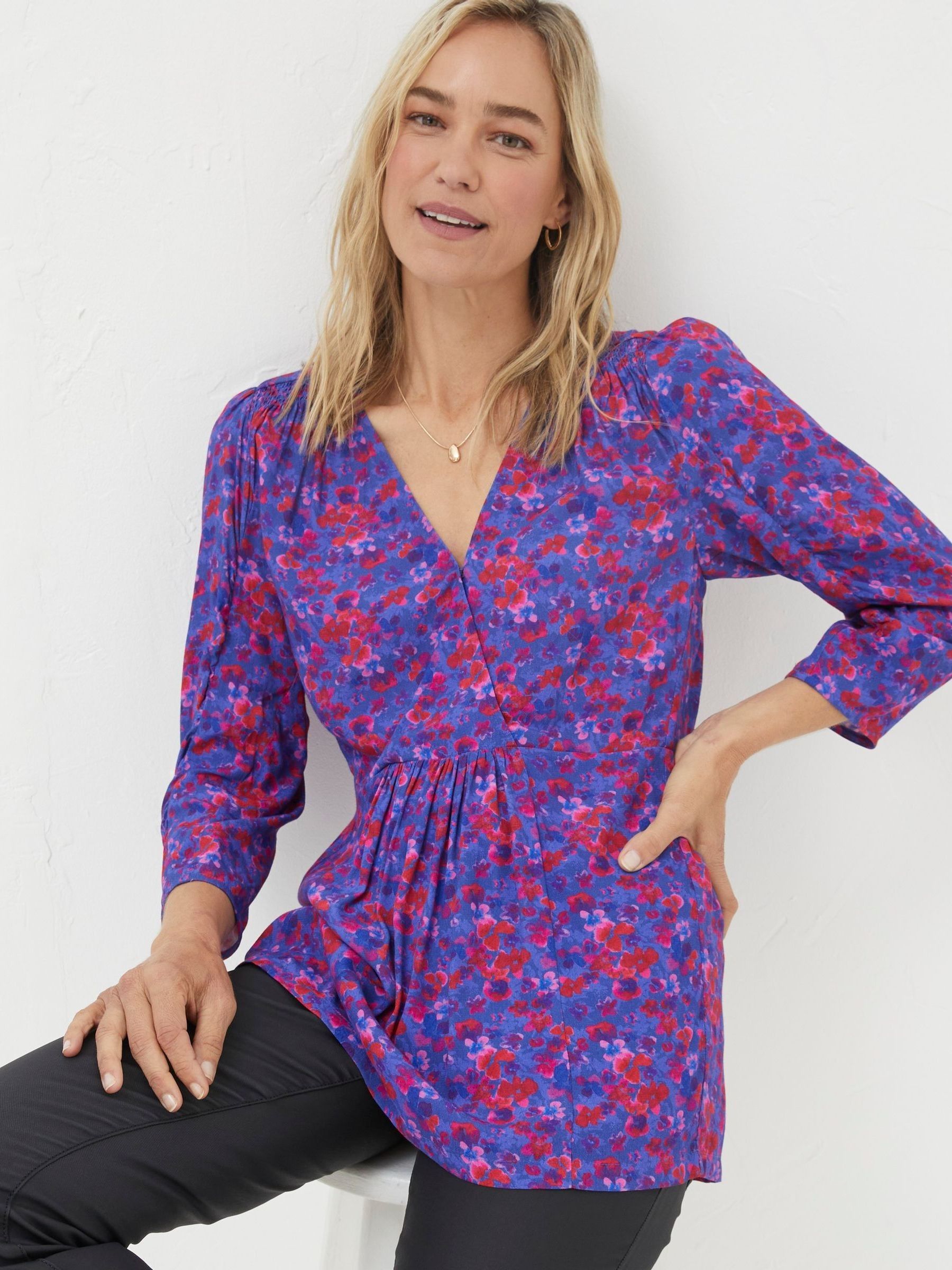 Purple Frankie Painterly Blouse - Image 1 of 5