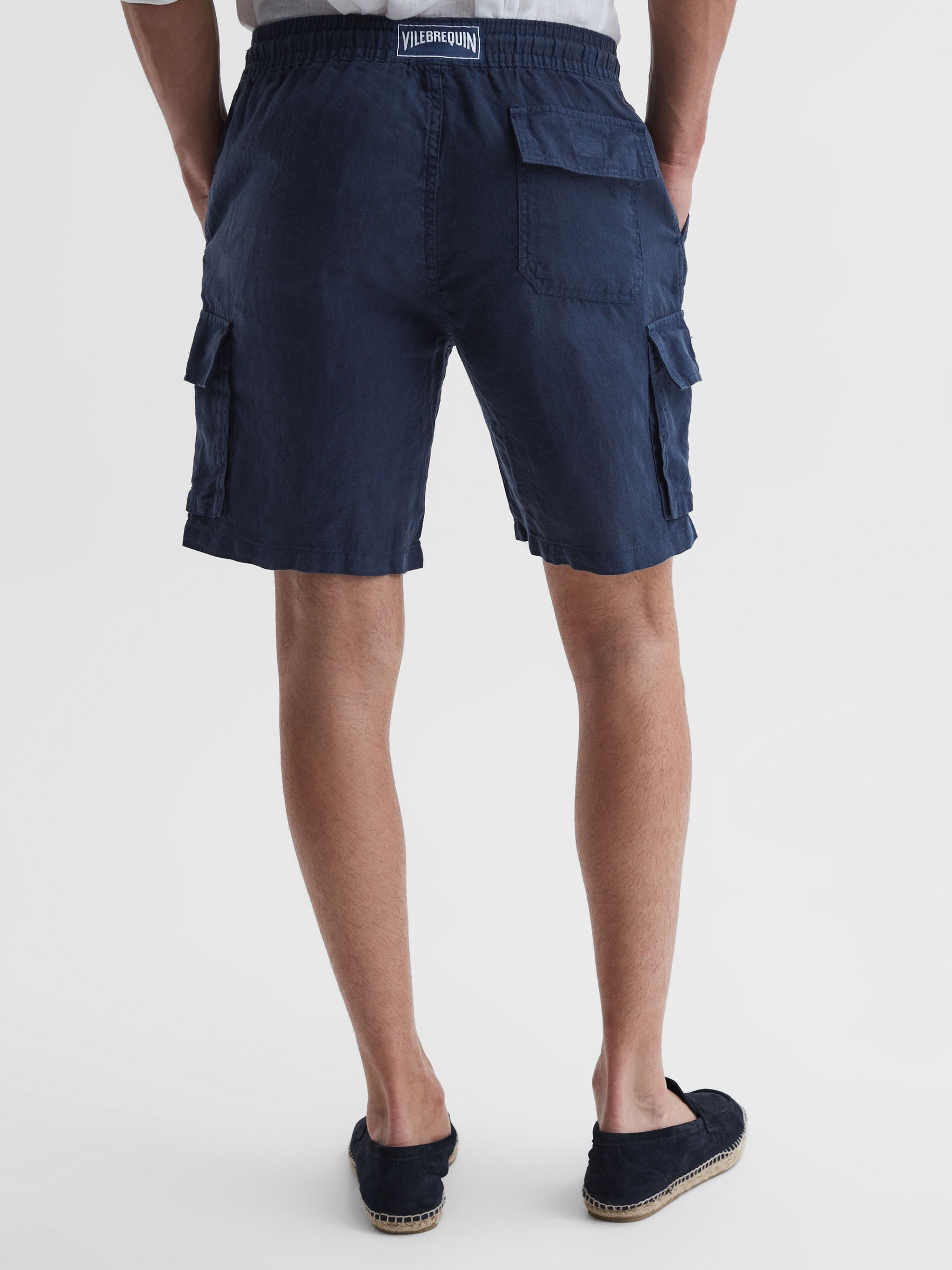 Vilebrequin 100% Linen Shorts in Navy - Image 4 of 4