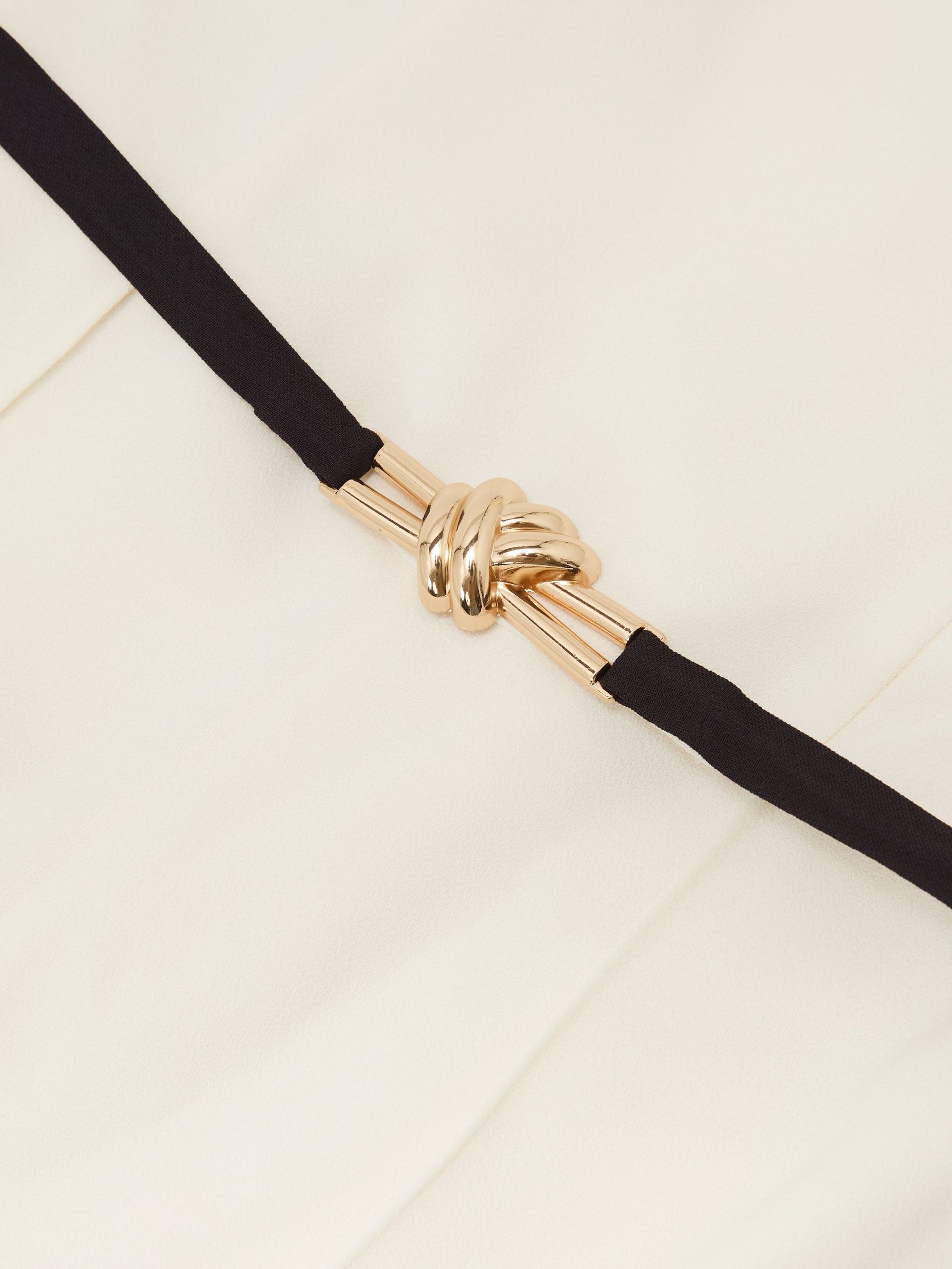 Strapless Belted Wide-Leg Jumpsuit in Ivory - Image 7 of 7