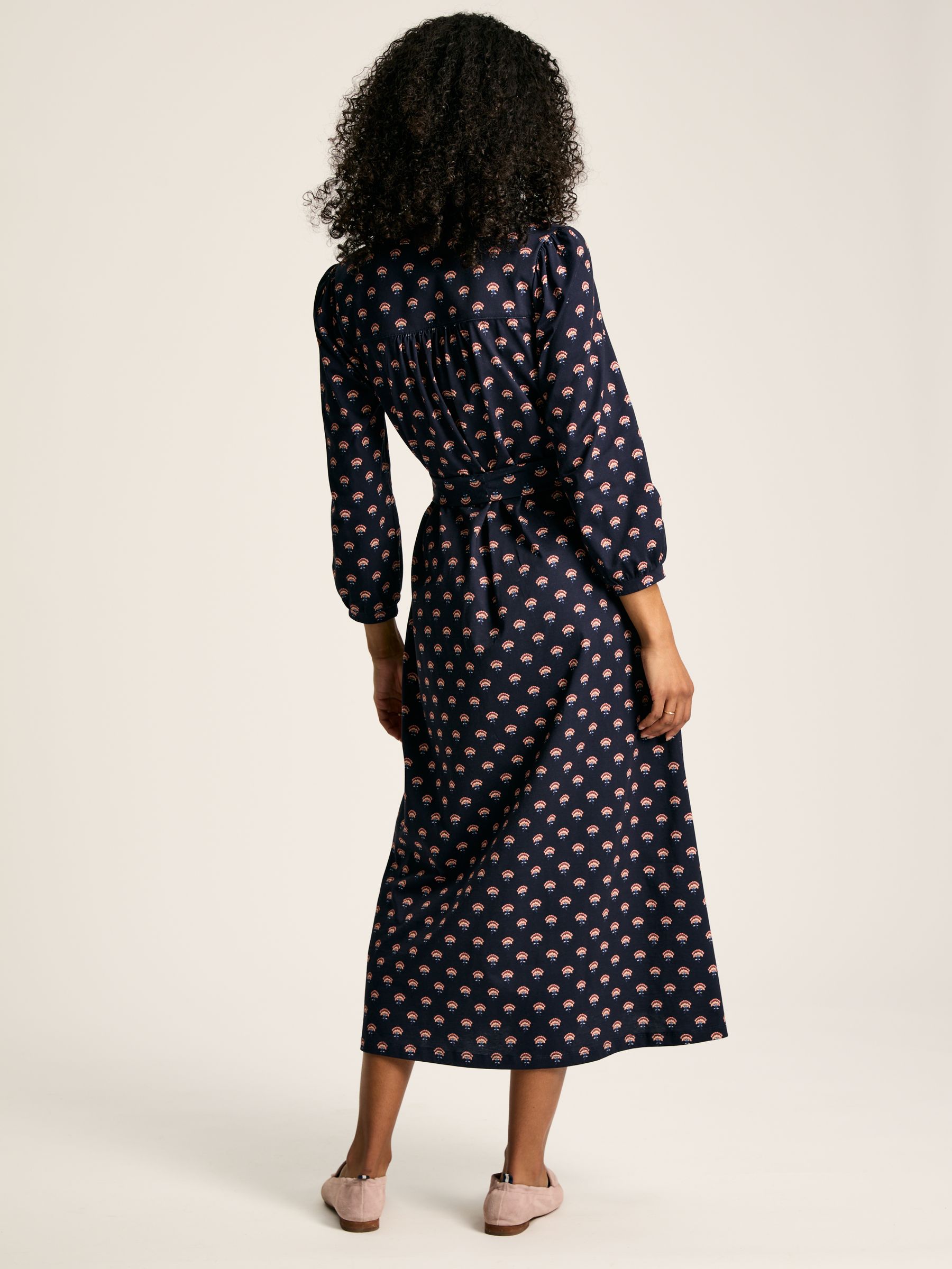 Scarlett Navy Blue Cotton Shirt Dress - Image 2 of 6