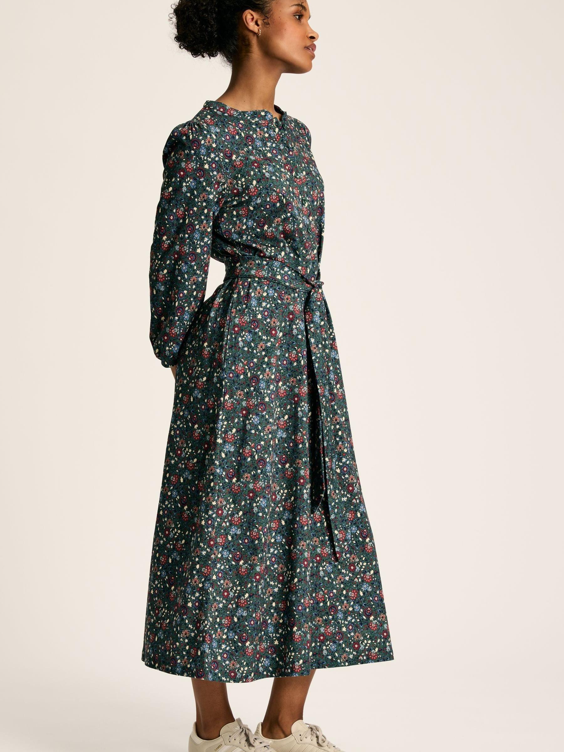 Scarlett Green Cotton Shirt Dress - Image 1 of 4
