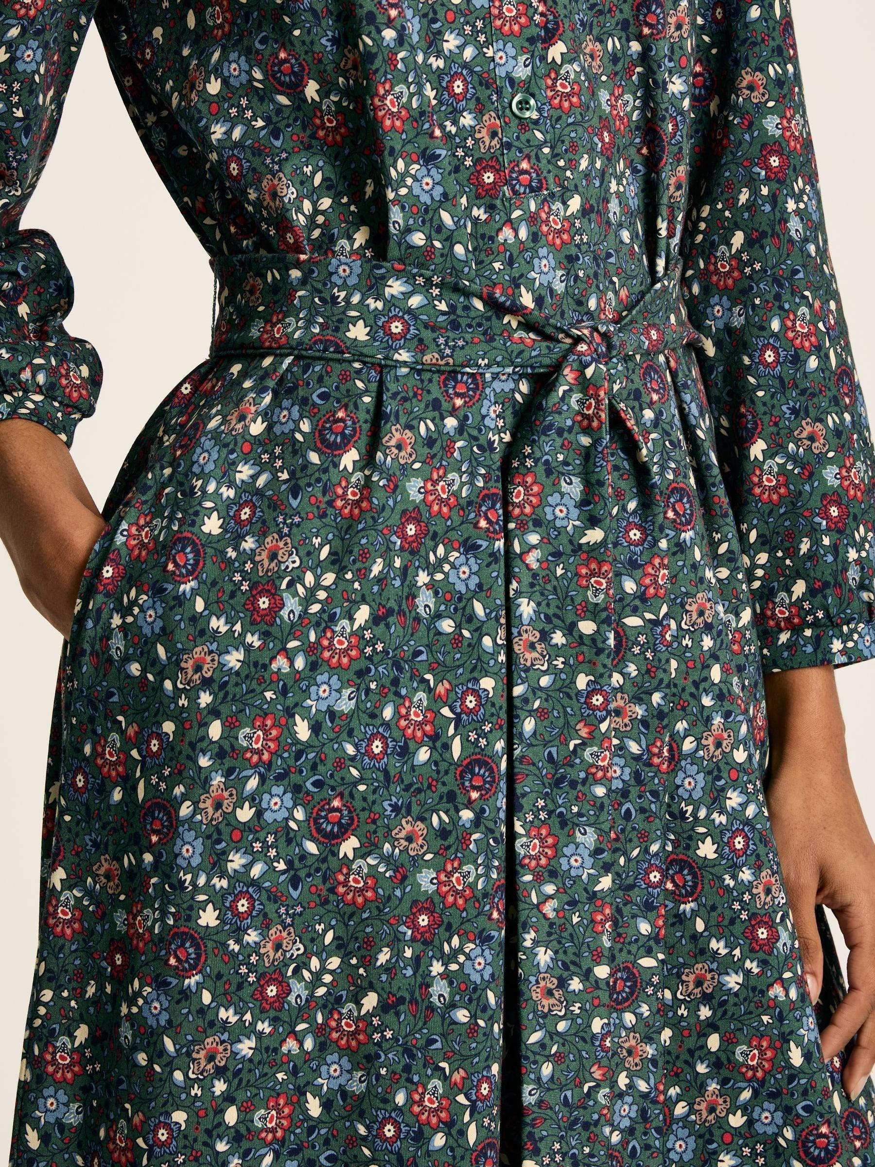 Scarlett Green Cotton Shirt Dress - Image 3 of 4