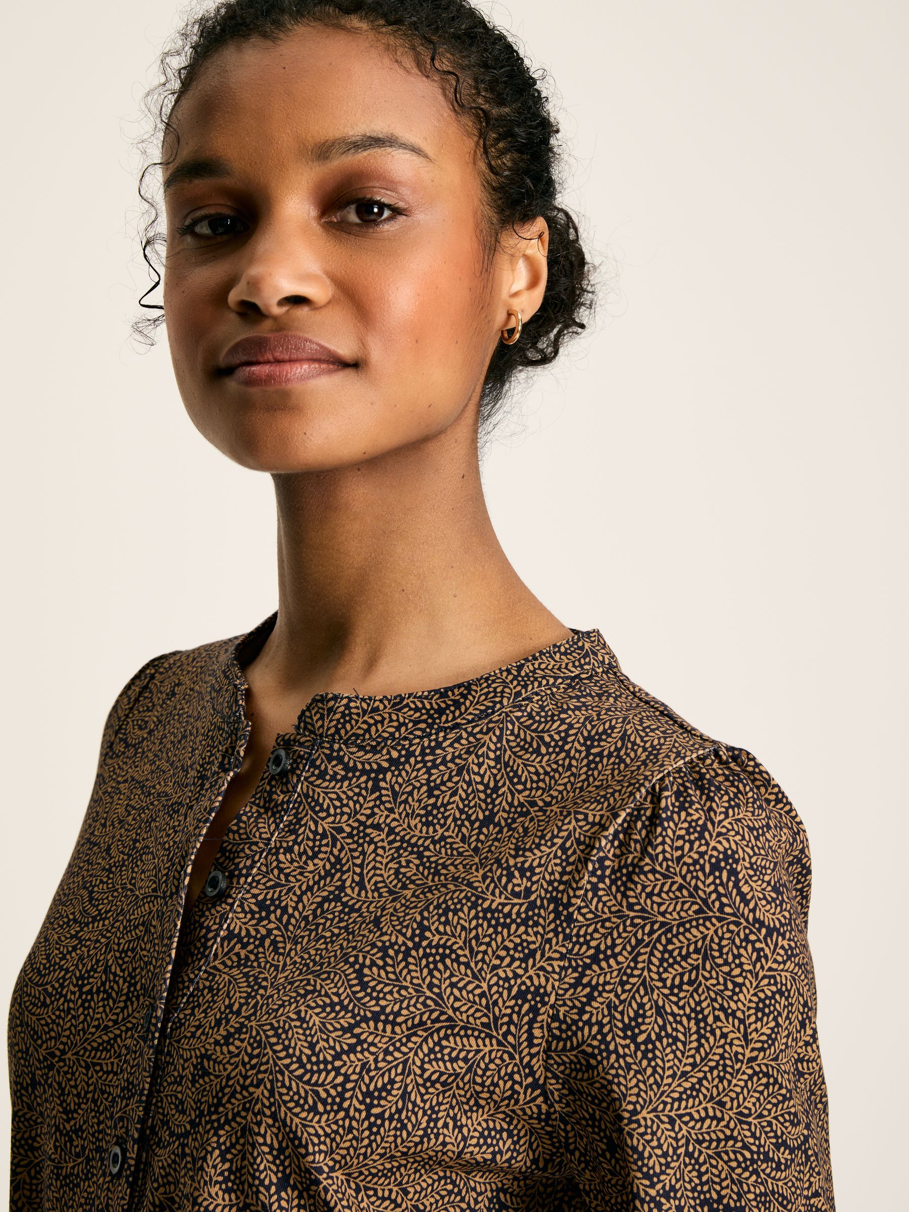 Scarlett Tan & Navy Cotton Shirt Dress - Image 5 of 7