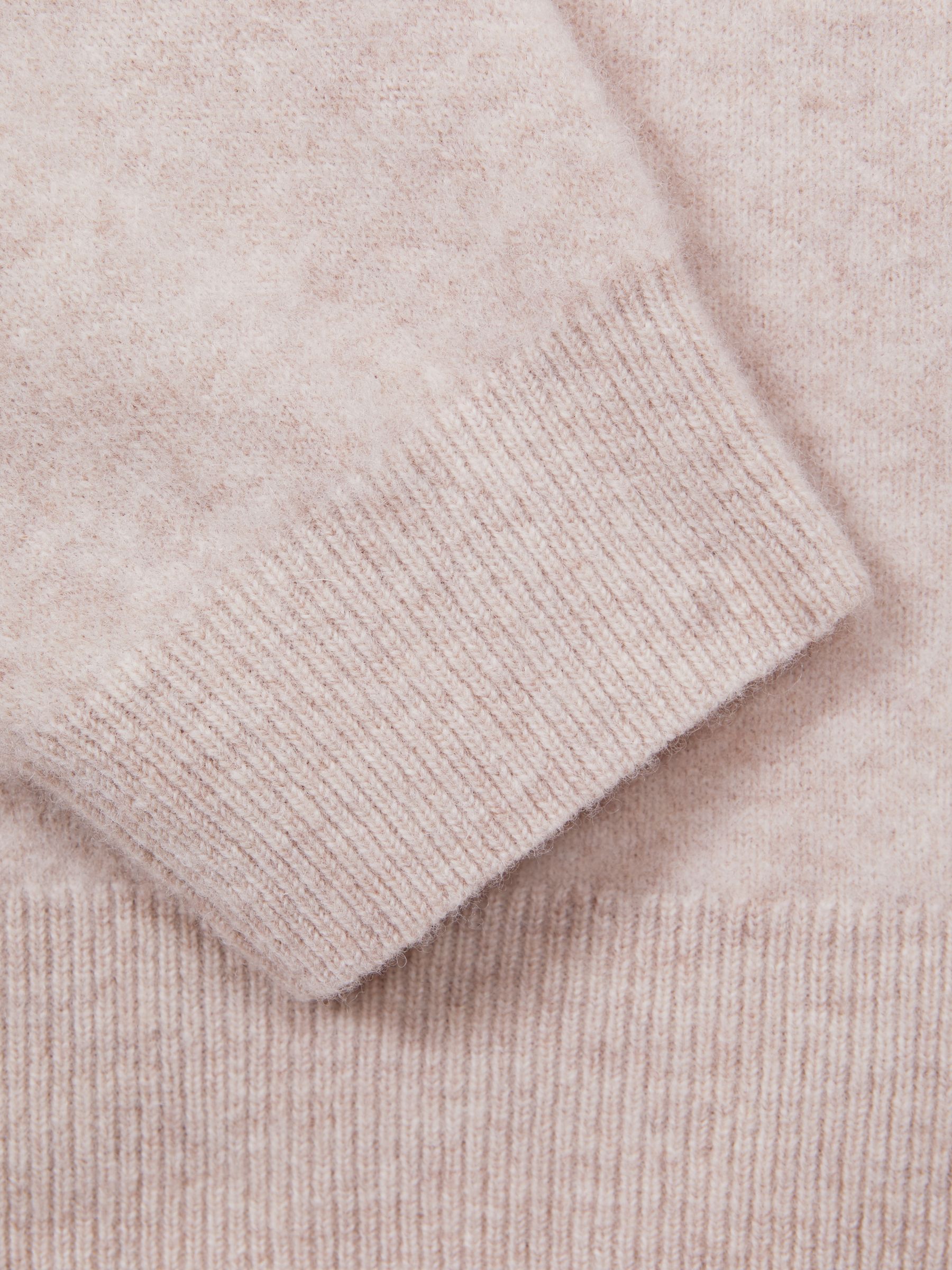 Junior Merino Crew Neck Jumper in Oatmeal Melange - Image 6 of 6
