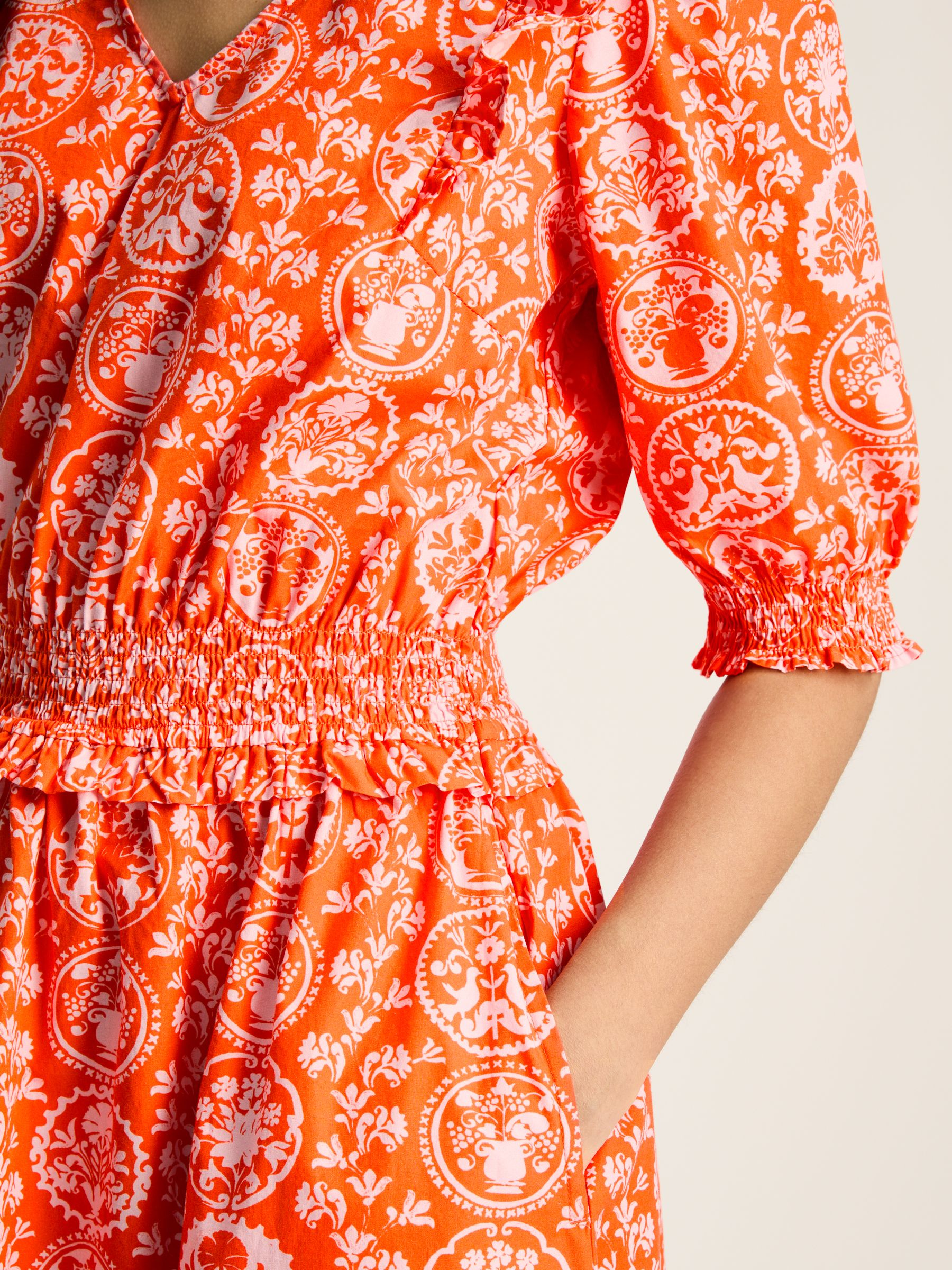 Rosalie Pink V-Neck Frill Dress - Image 5 of 6