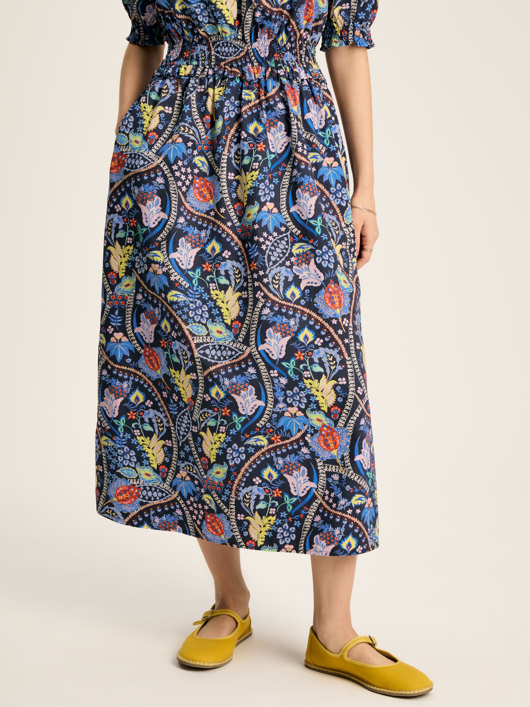 Rosalie Blue V-Neck Frill Dress - Image 5 of 7