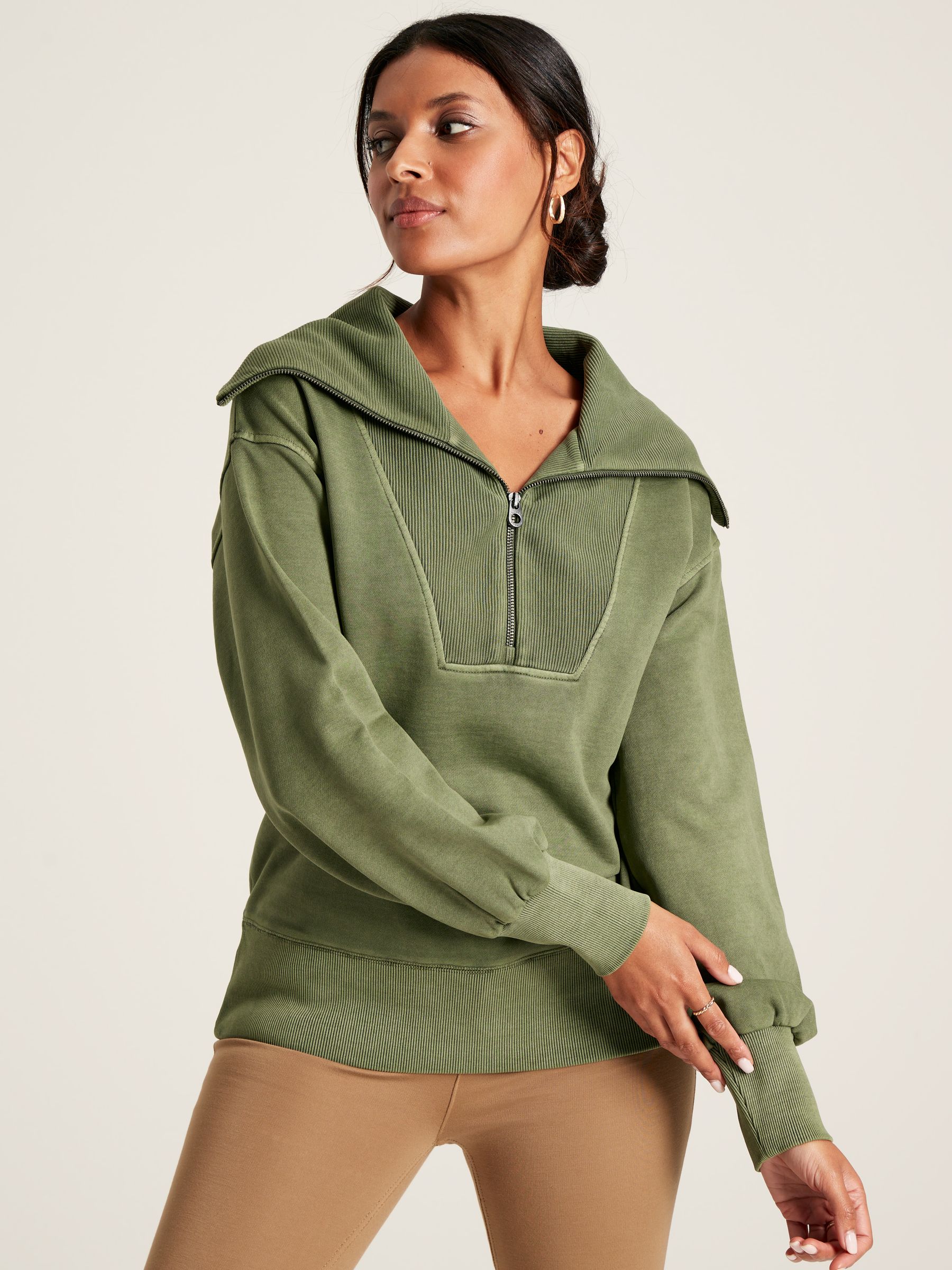 Tia Green Pullover Sweatshirt - Image 1 of 6