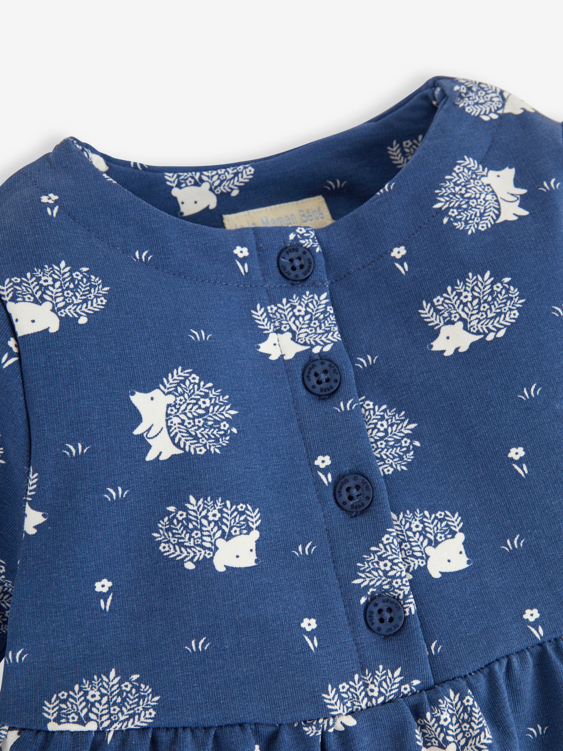 Denim Blue Hedgehog Button Front Dress - Image 4 of 4