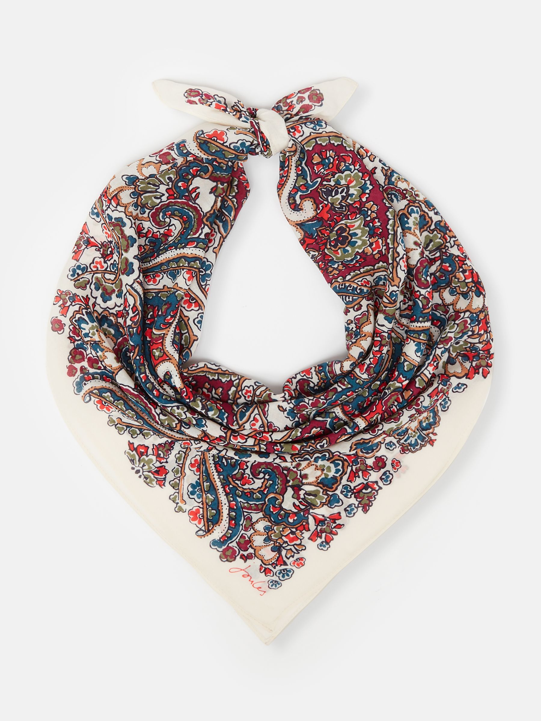 Elsie Pink Square Lightweight Neck Scarf - Image 4 of 6