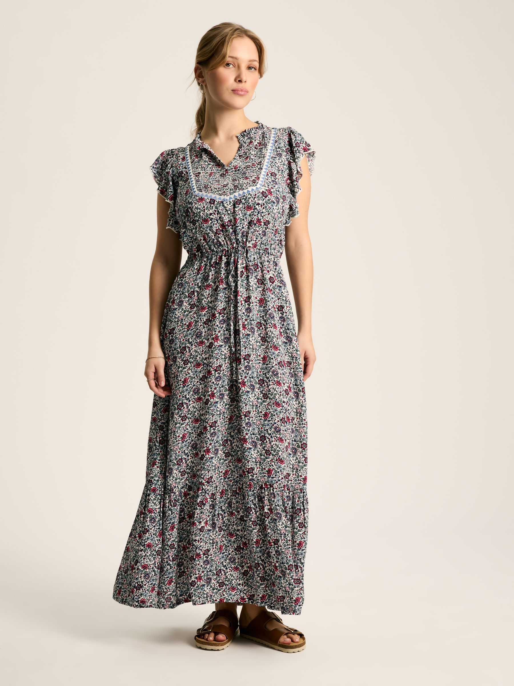 Lillia Multi Tie Waist Tiered Dress - Image 1 of 7