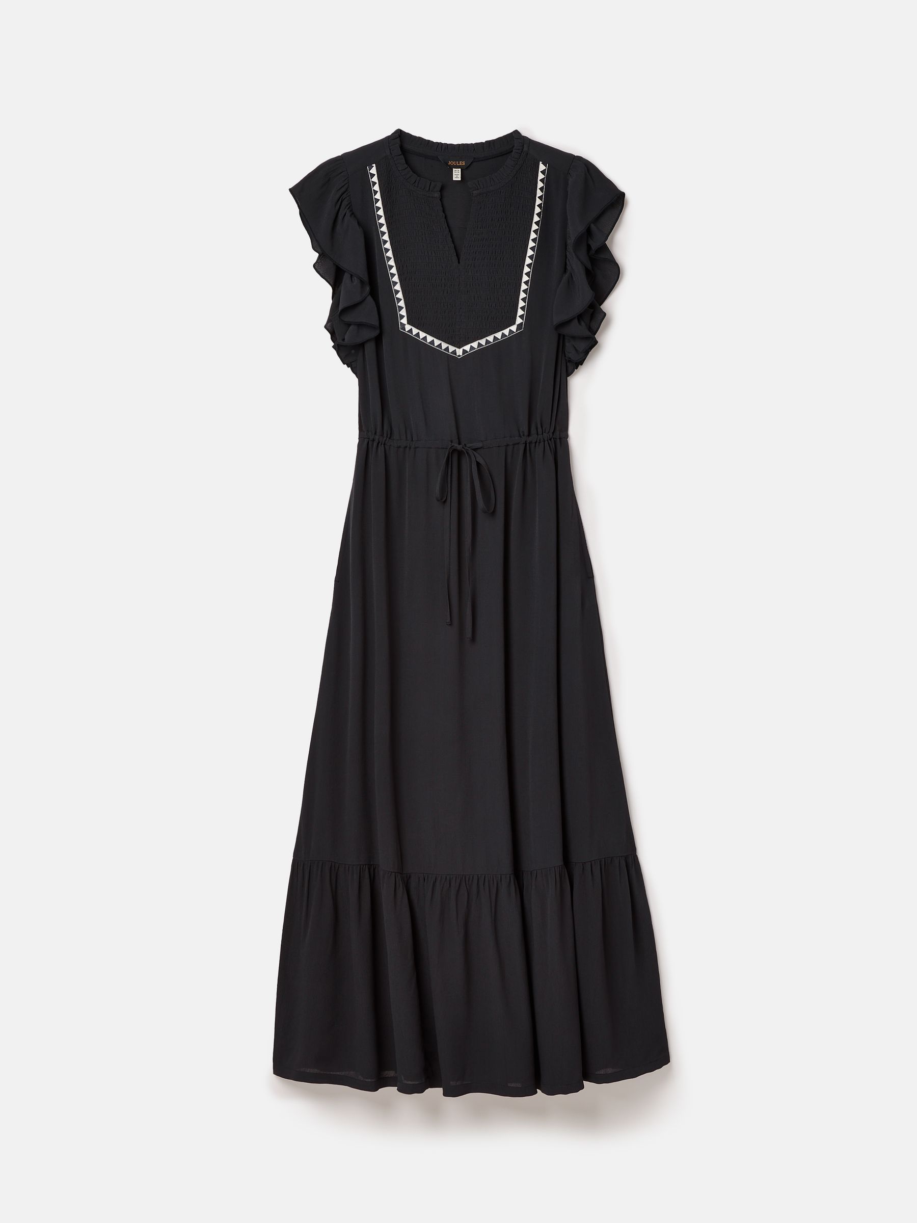 Lillia Navy Blue Tie Waist Tiered Dress - Image 7 of 7