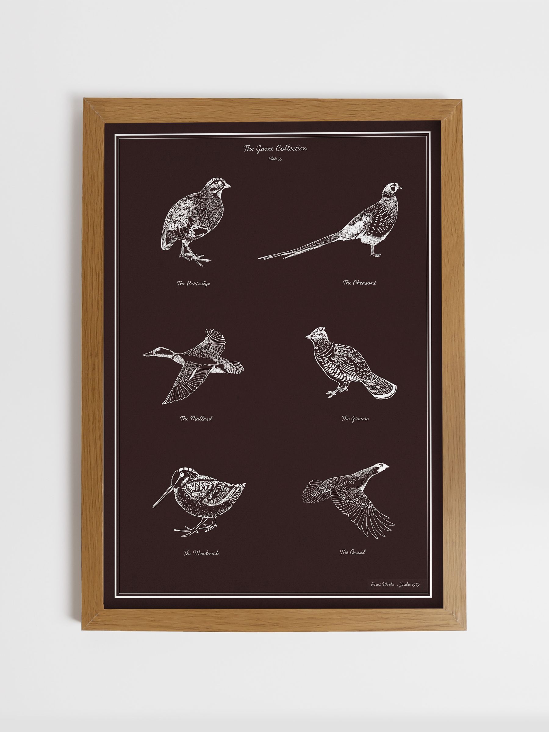 Red The Gamekeepers Sketch Wood Framed Print Wall 53 x 73cm Art - Image 1 of 4