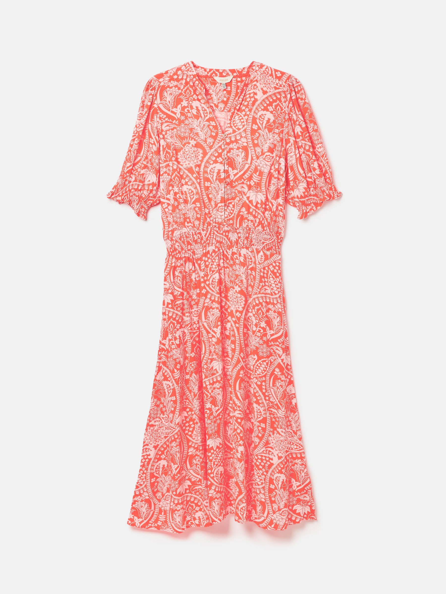 Laurie Red Viscose Midi Dress - Image 6 of 6