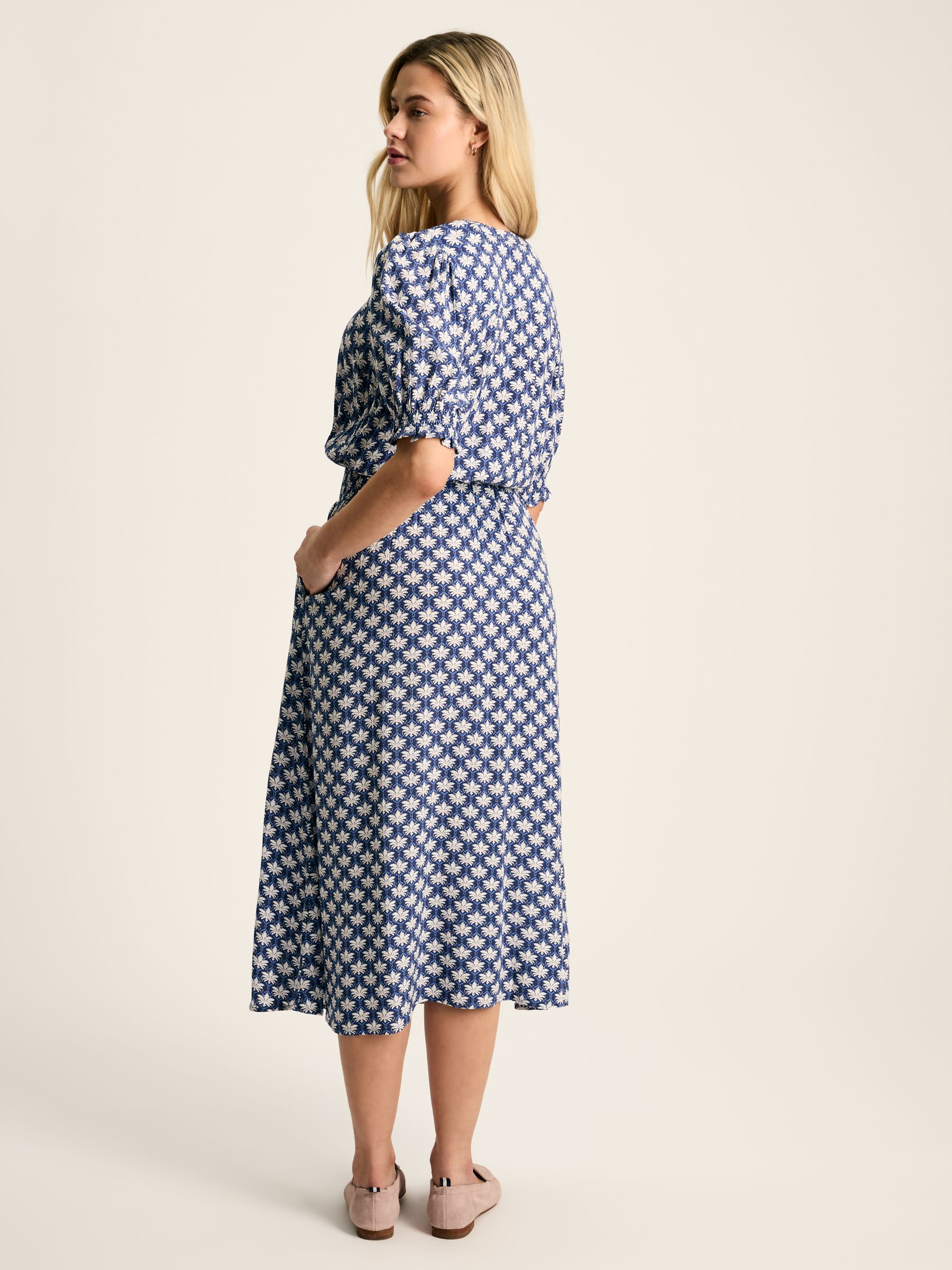 Laurie Blue Viscose Midi Dress - Image 2 of 6