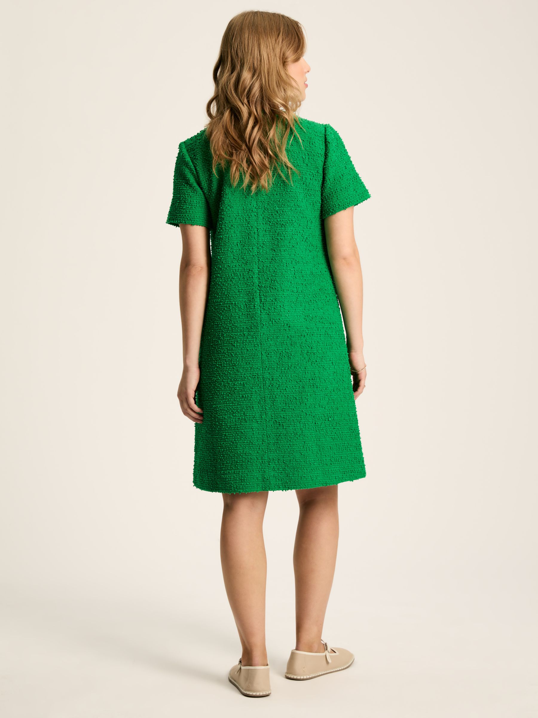 Celeste Green Mini Boucle Dress - Image 2 of 6