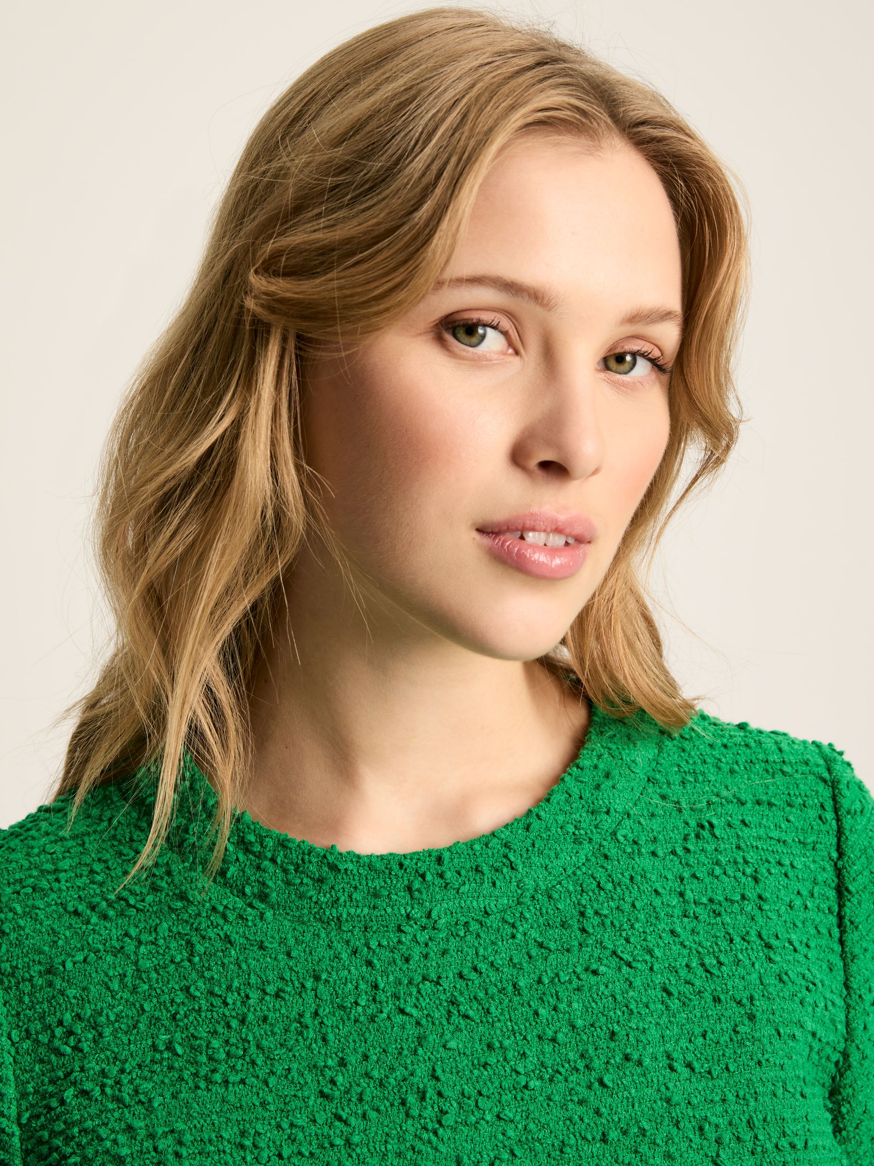 Celeste Green Mini Boucle Dress - Image 4 of 6