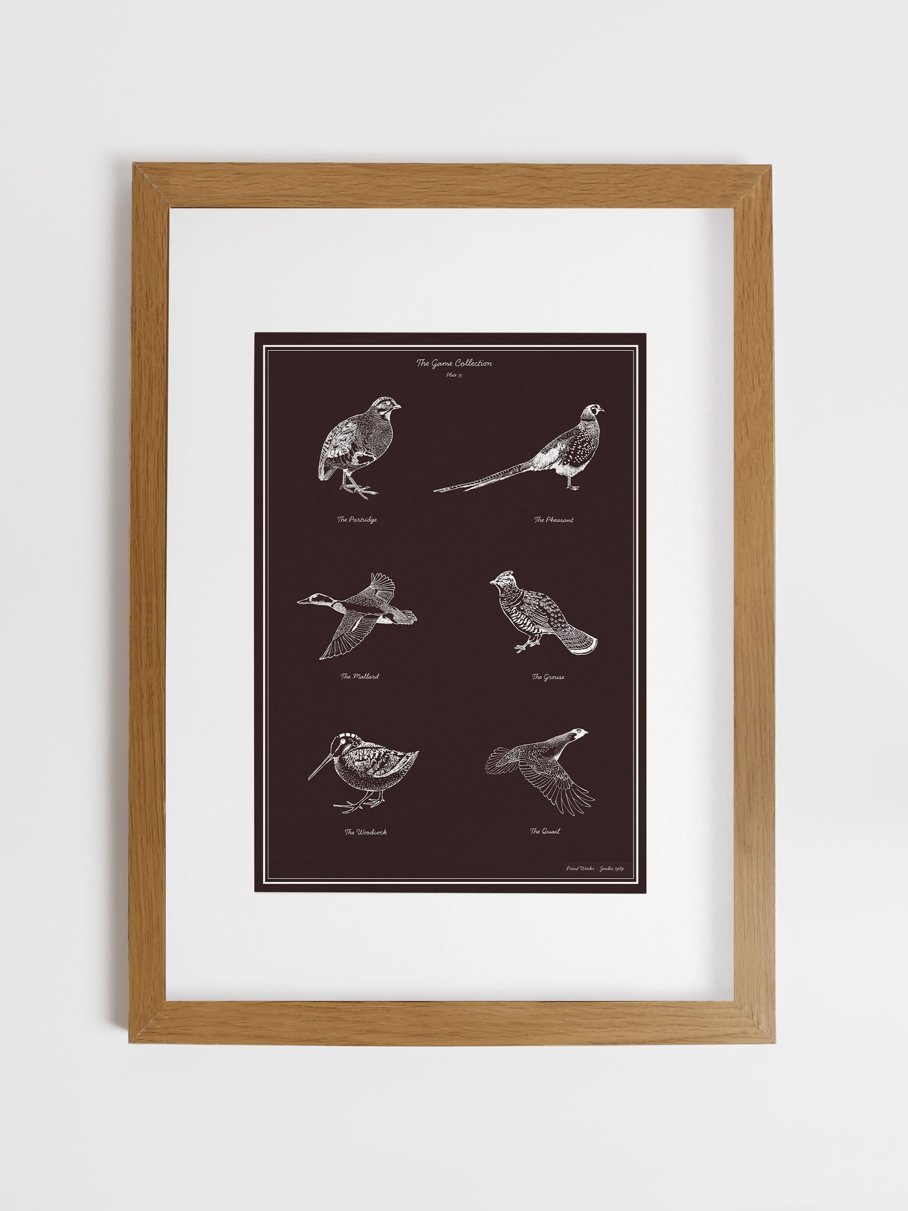 Red The Gamekeepers Sketch Wood Mounted Framed Print 53 x 73cm Wall Art - Image 1 of 4