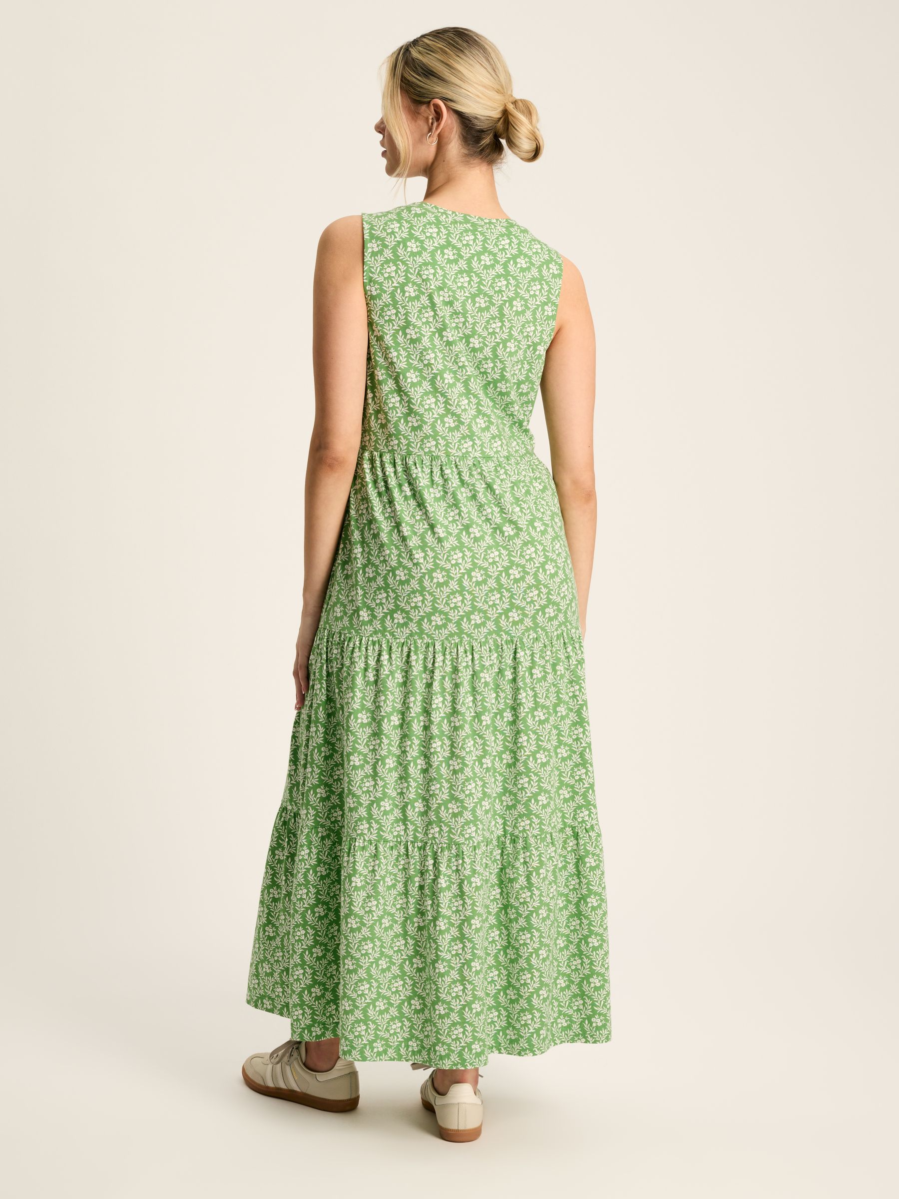 Jayne Green Jersey Tiered Dress - Image 2 of 7