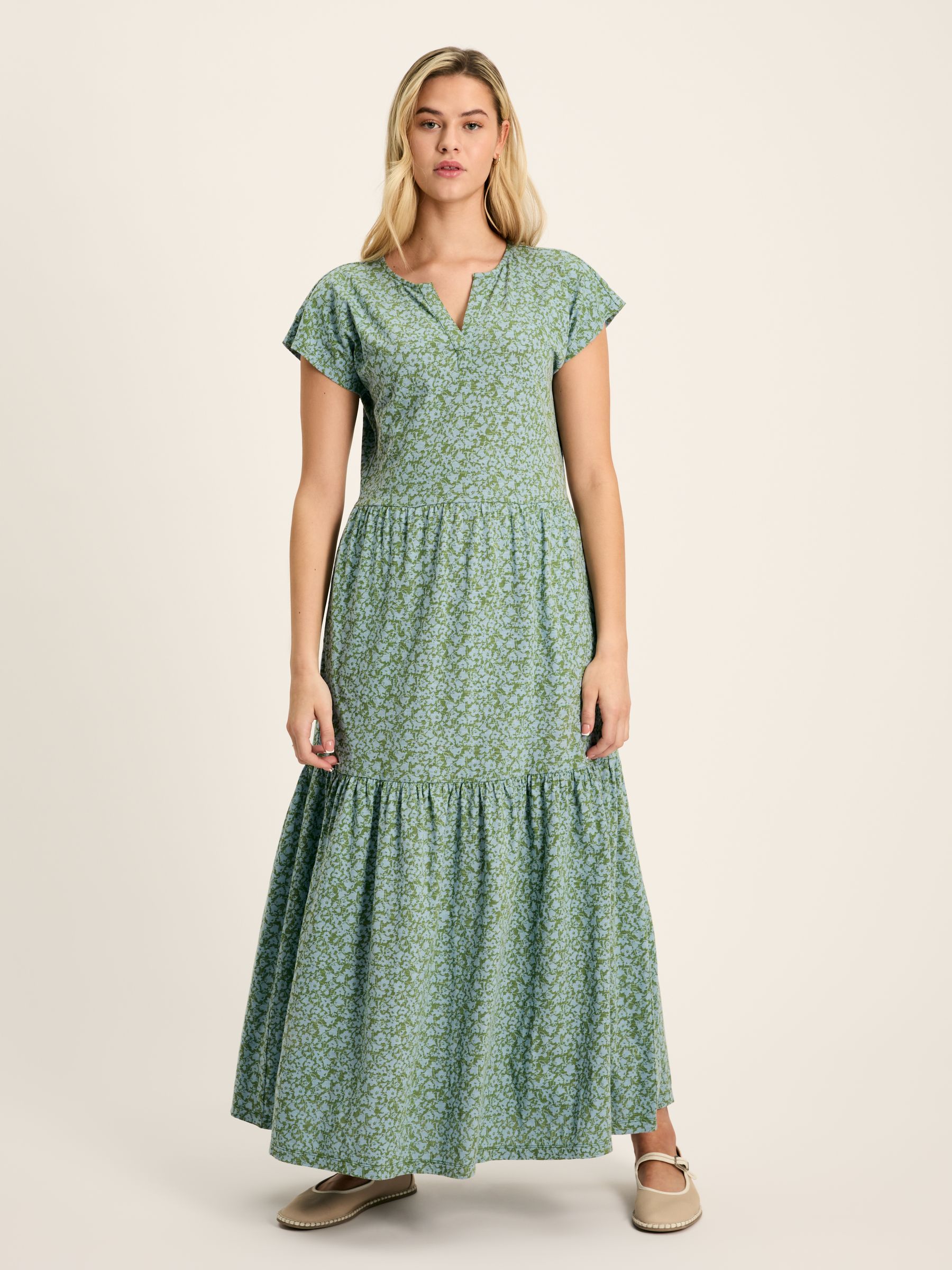 Ariana Green Jersey Tiered Dress - Image 3 of 7