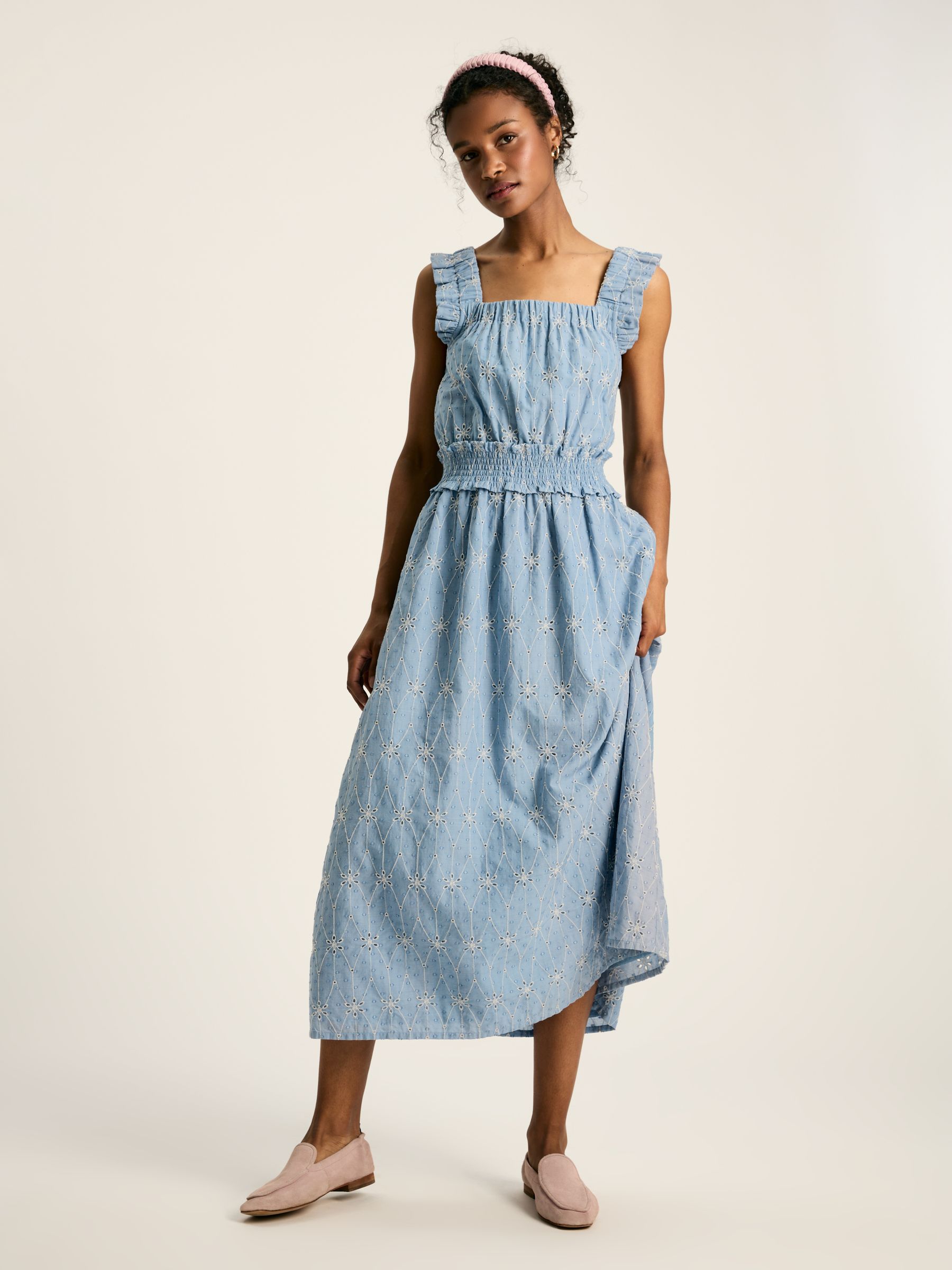Nadia Blue Broderie Sun Dress - Image 1 of 6