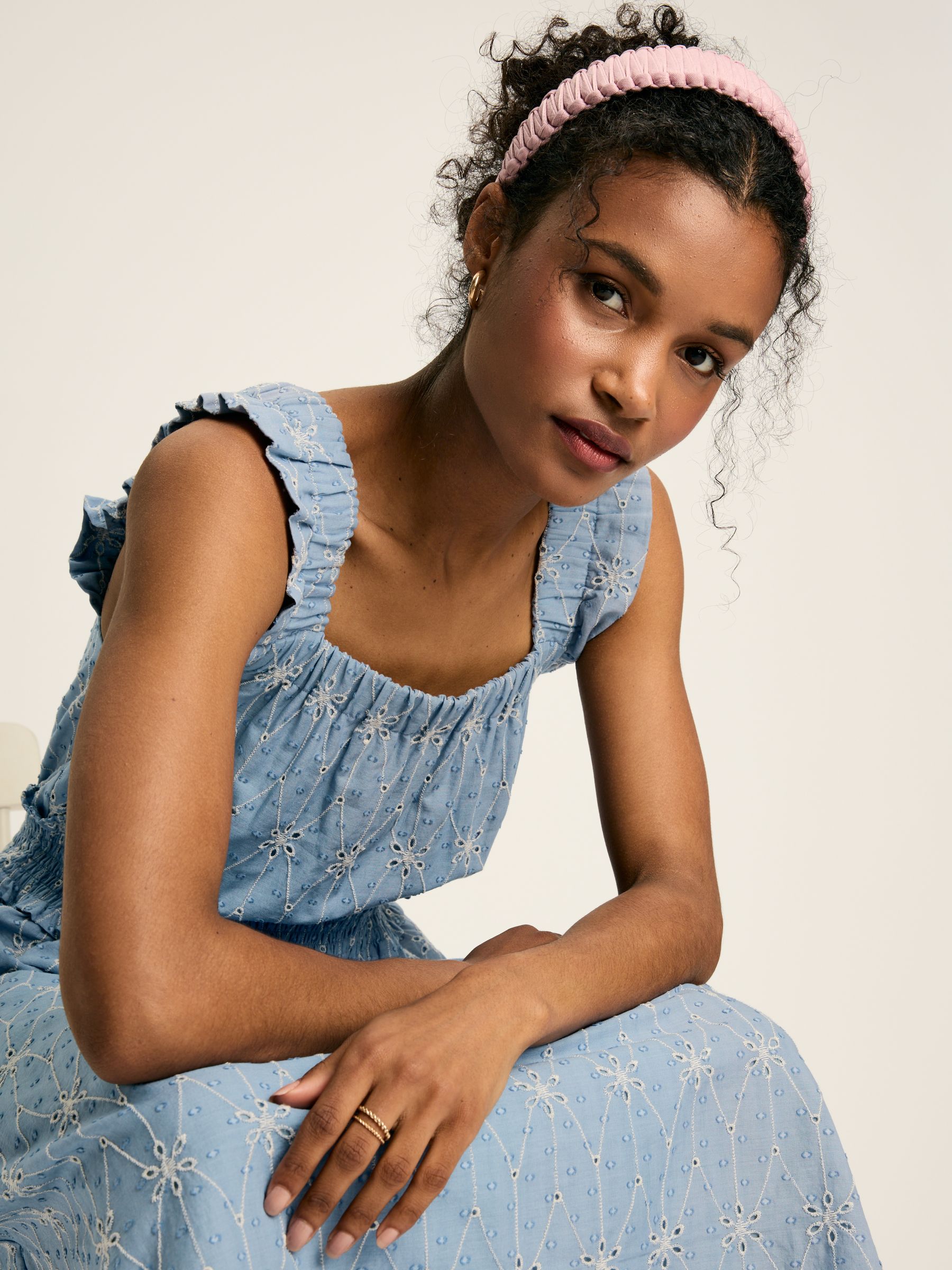 Nadia Blue Broderie Sun Dress - Image 4 of 6