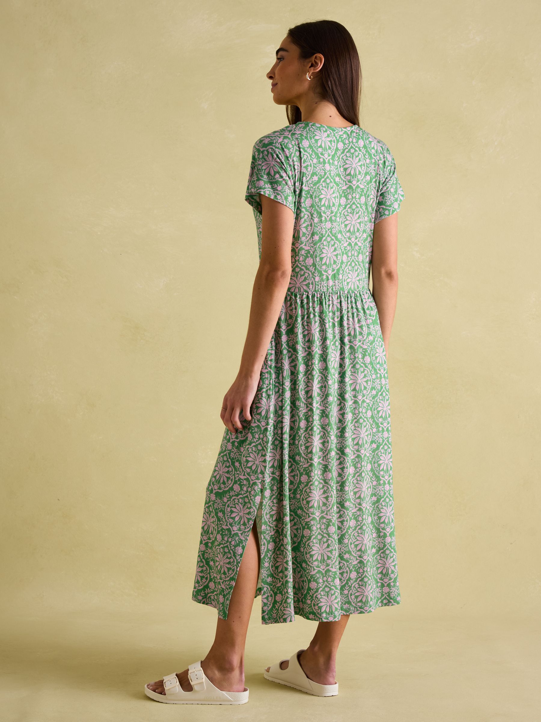 Nia Green Jersey V-Neck Beach Dress - Image 2 of 6