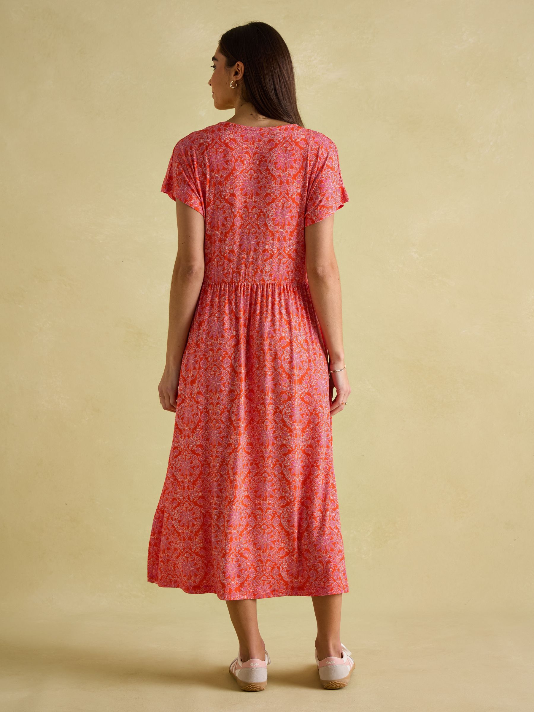 Nia Pink Jersey V-Neck Beach Dress - Image 2 of 7
