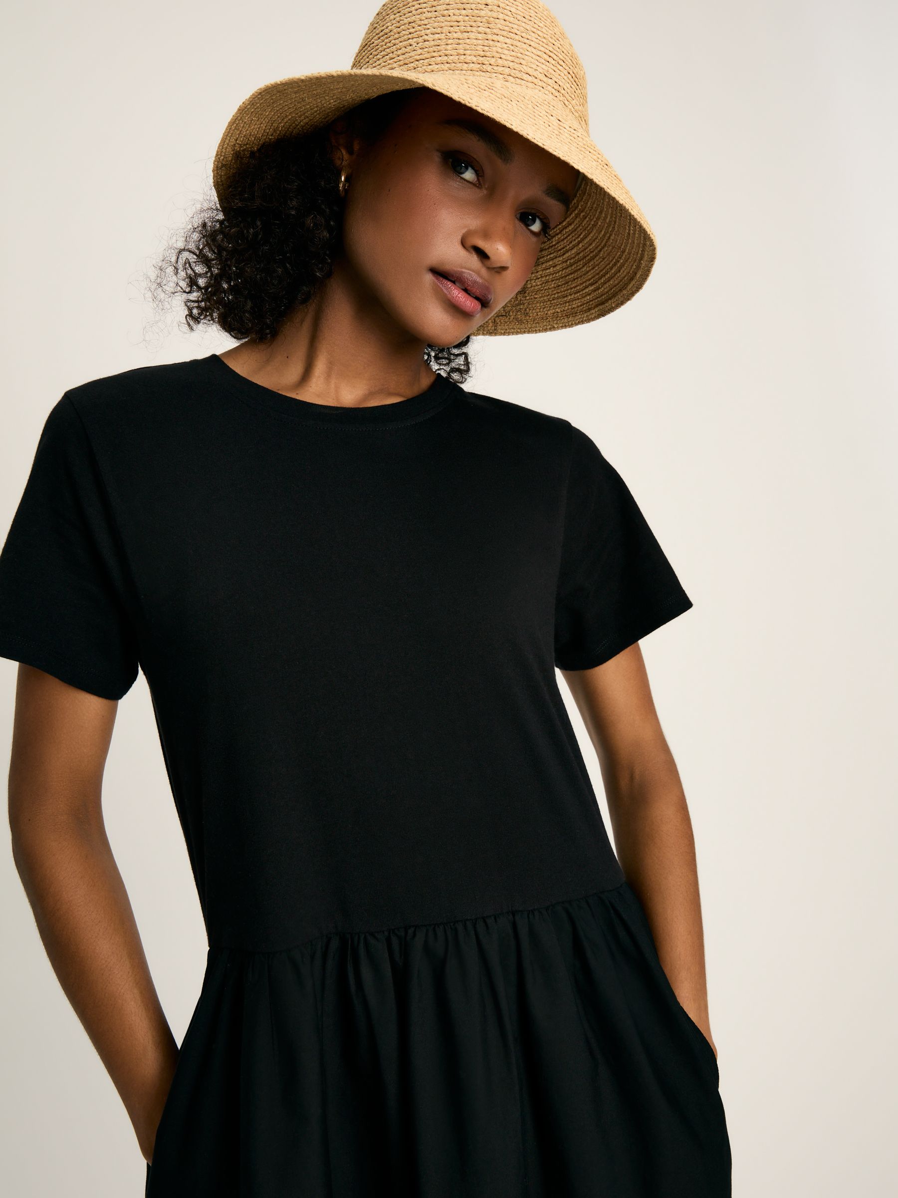 Reid Black Broderie 100% Cotton Dress - Image 3 of 6