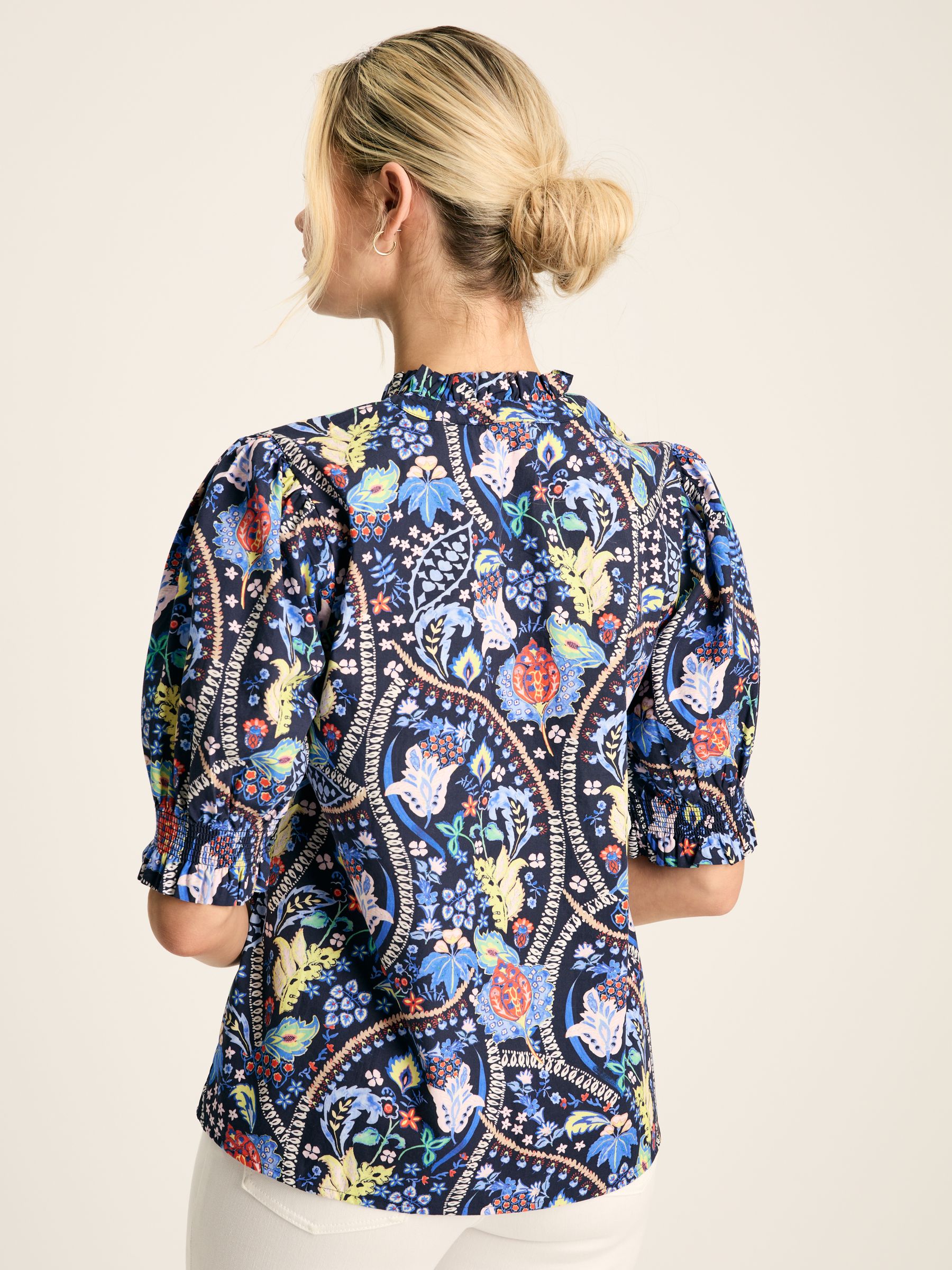Elle Blue Frill Blouse - Image 2 of 7