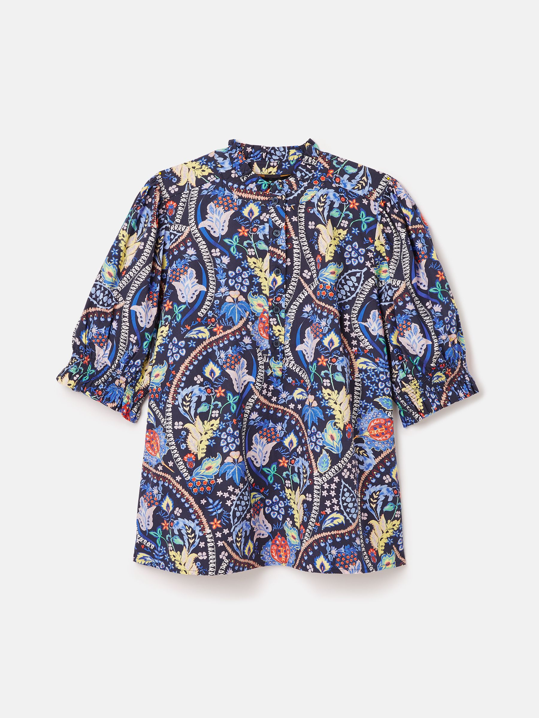 週末セール　ella_selectshop frill blouse Elle Blue Frill Blouse | Joules