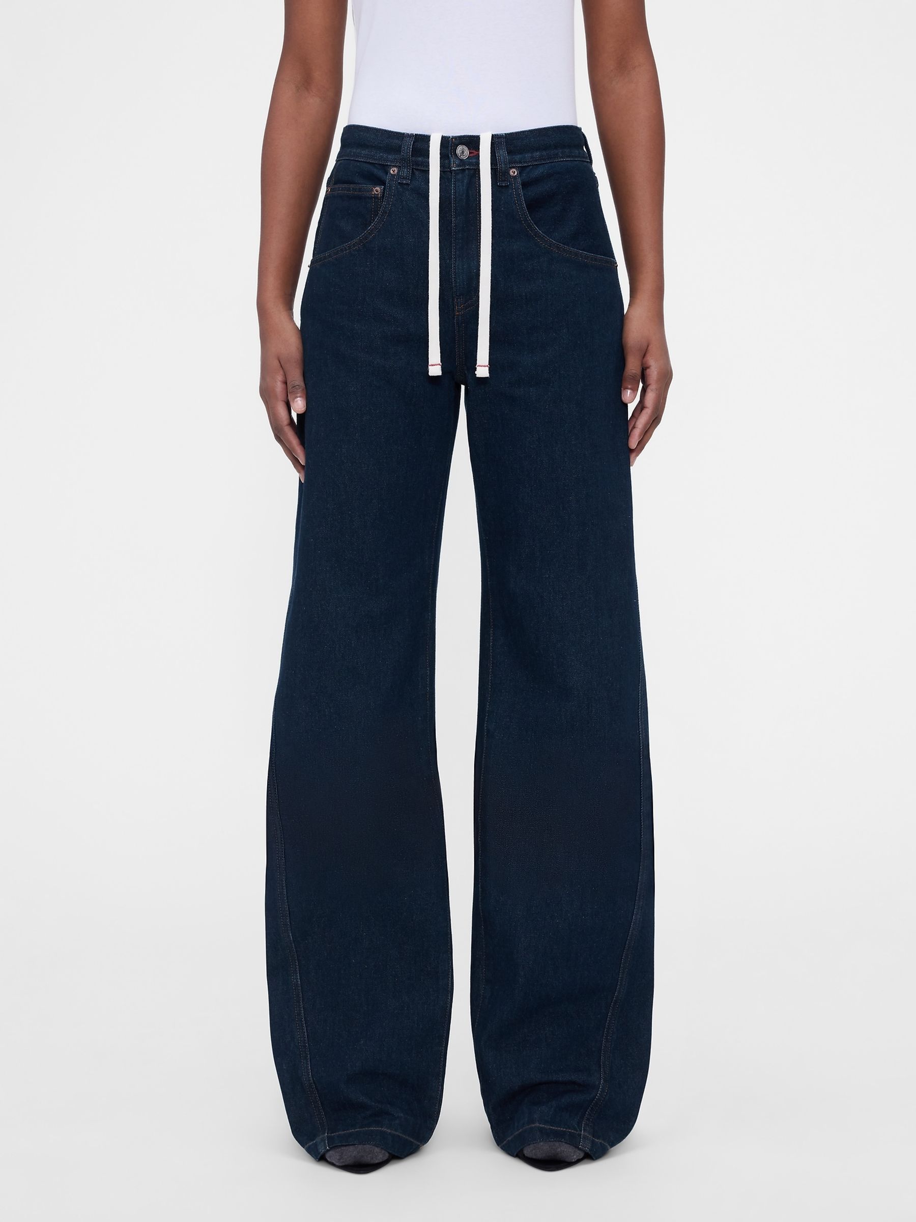 Gap x Victoria Beckham Dark Wash Low Slung Baggy Jeans - Image 3 of 10