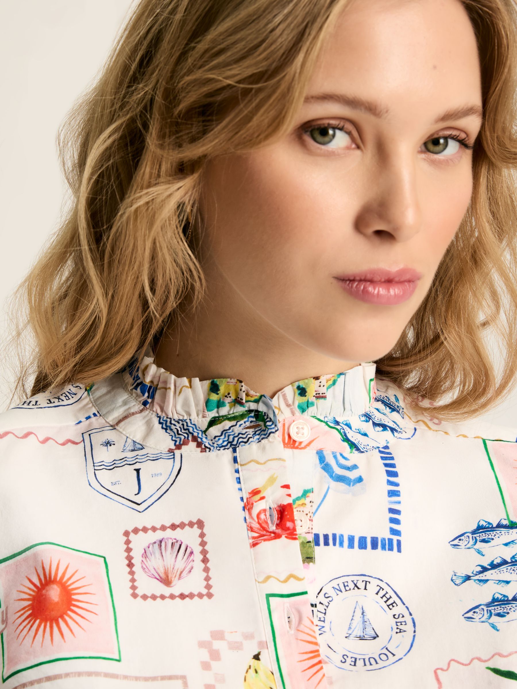Elle Multi Frill Blouse | Joules