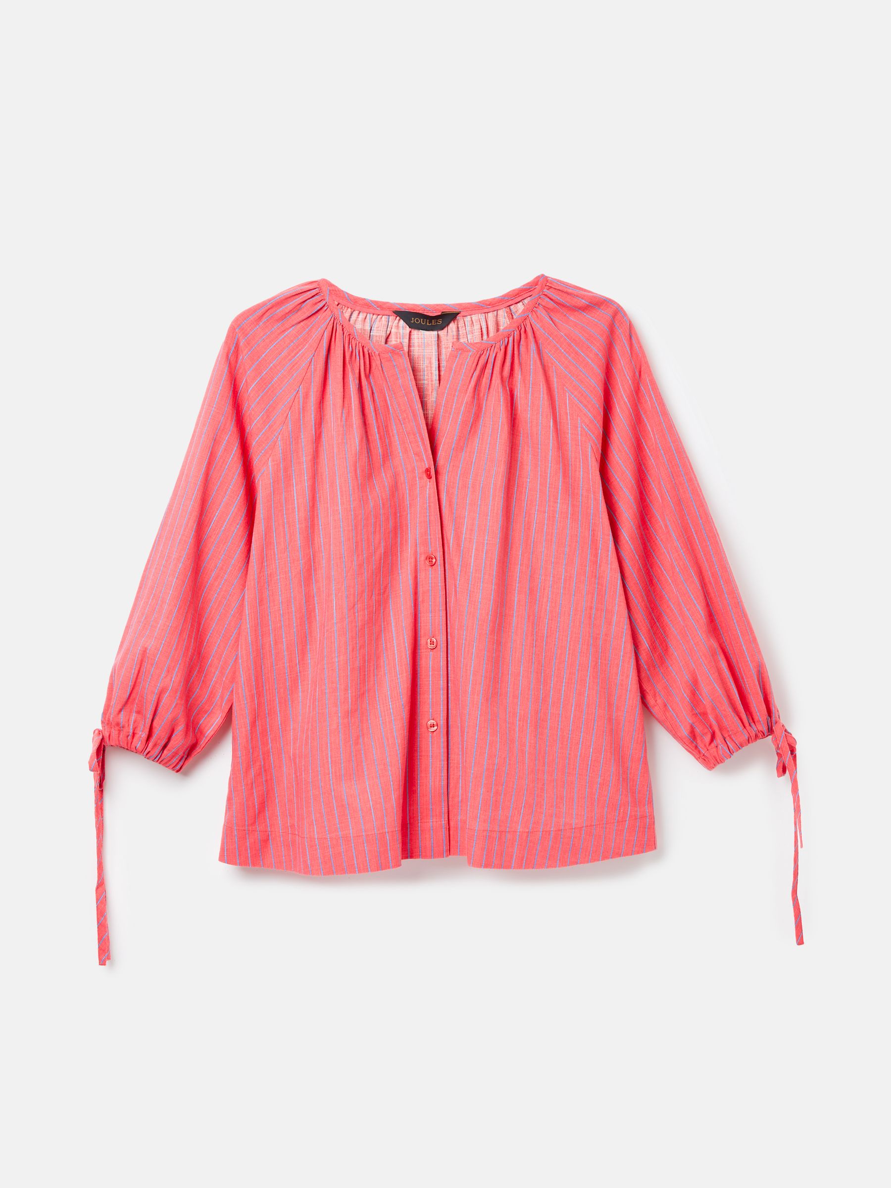 Sylvie Red/Blue Tie Cuff Blouse - Image 4 of 4