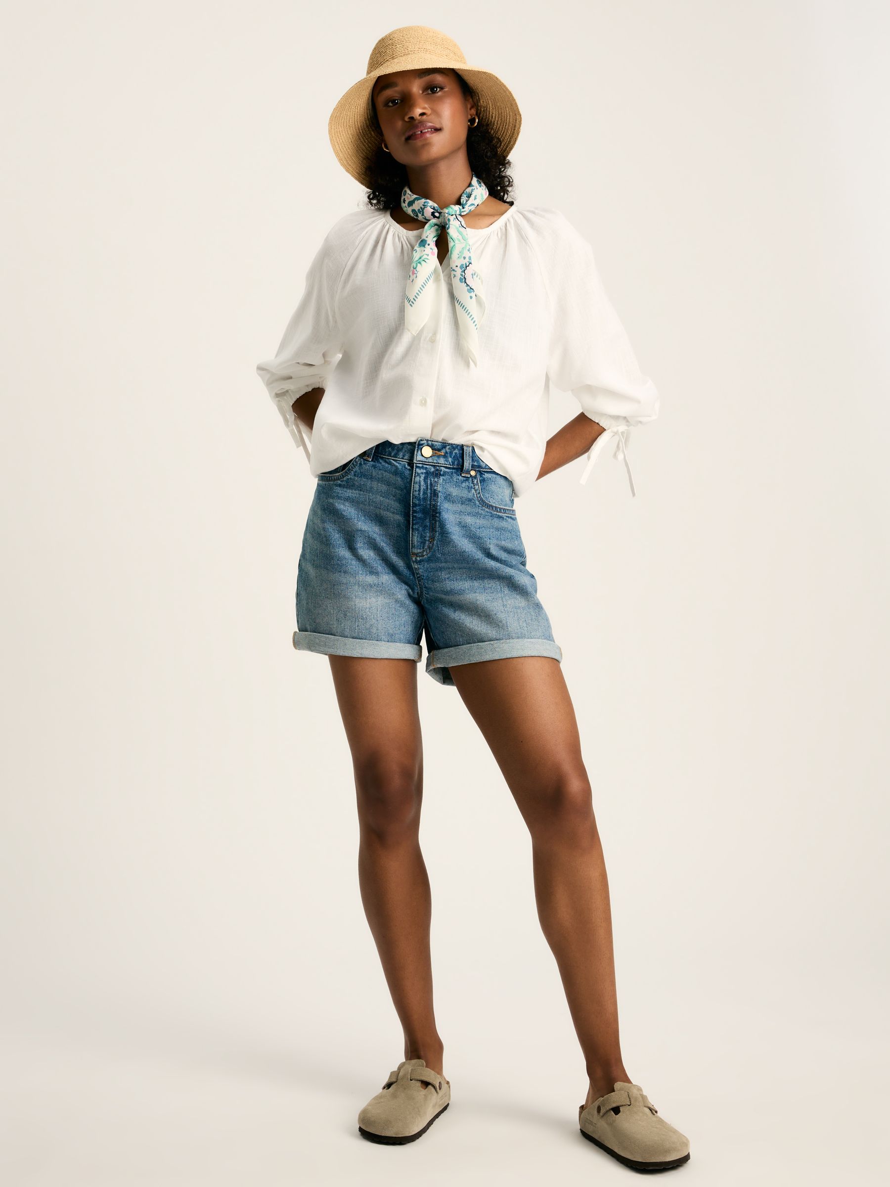 Sylvie White Tie Cuff Blouse - Image 5 of 6