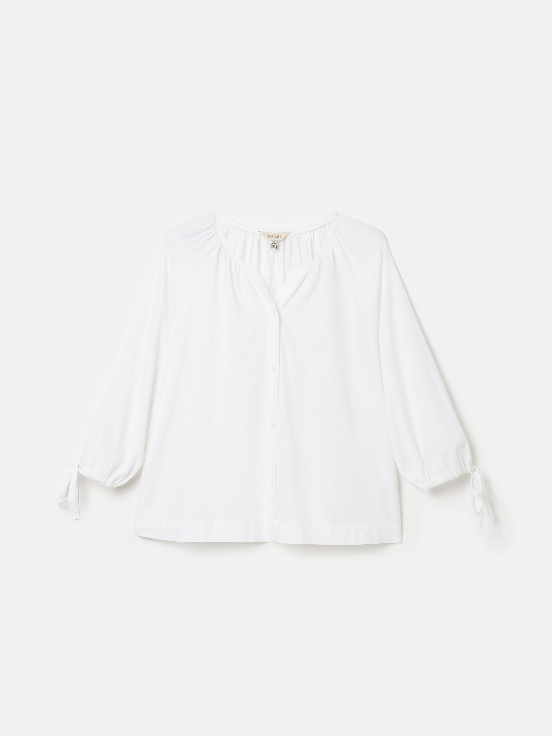 Sylvie White Tie Cuff Blouse - Image 6 of 6