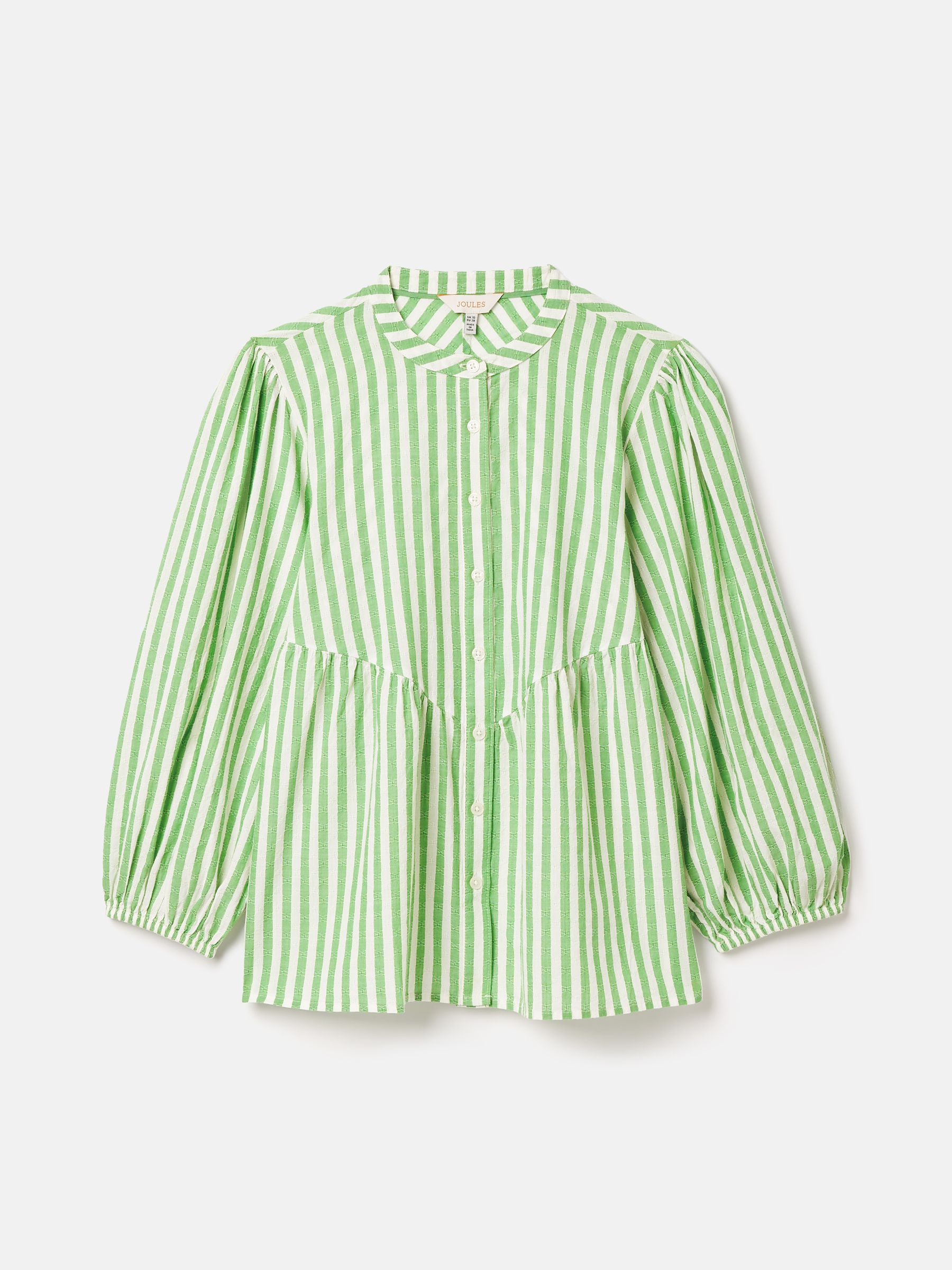 Rowan Green/White Gathered Sleeve Blouse - Image 7 of 7