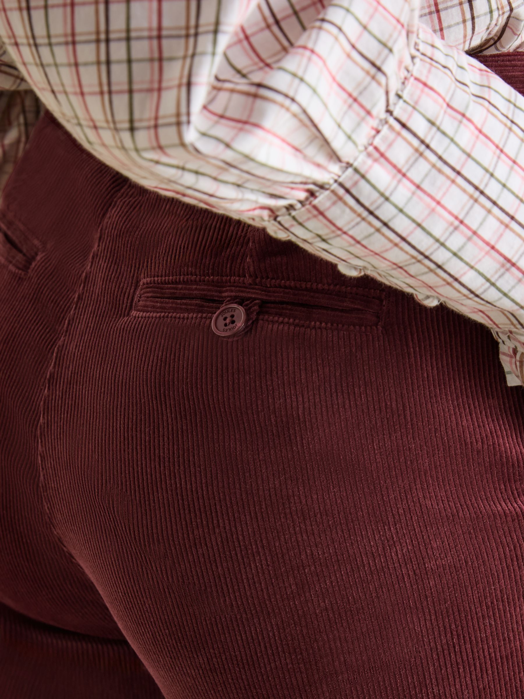 Calla Burgundy Corduroy Tapered Trousers - Image 5 of 6