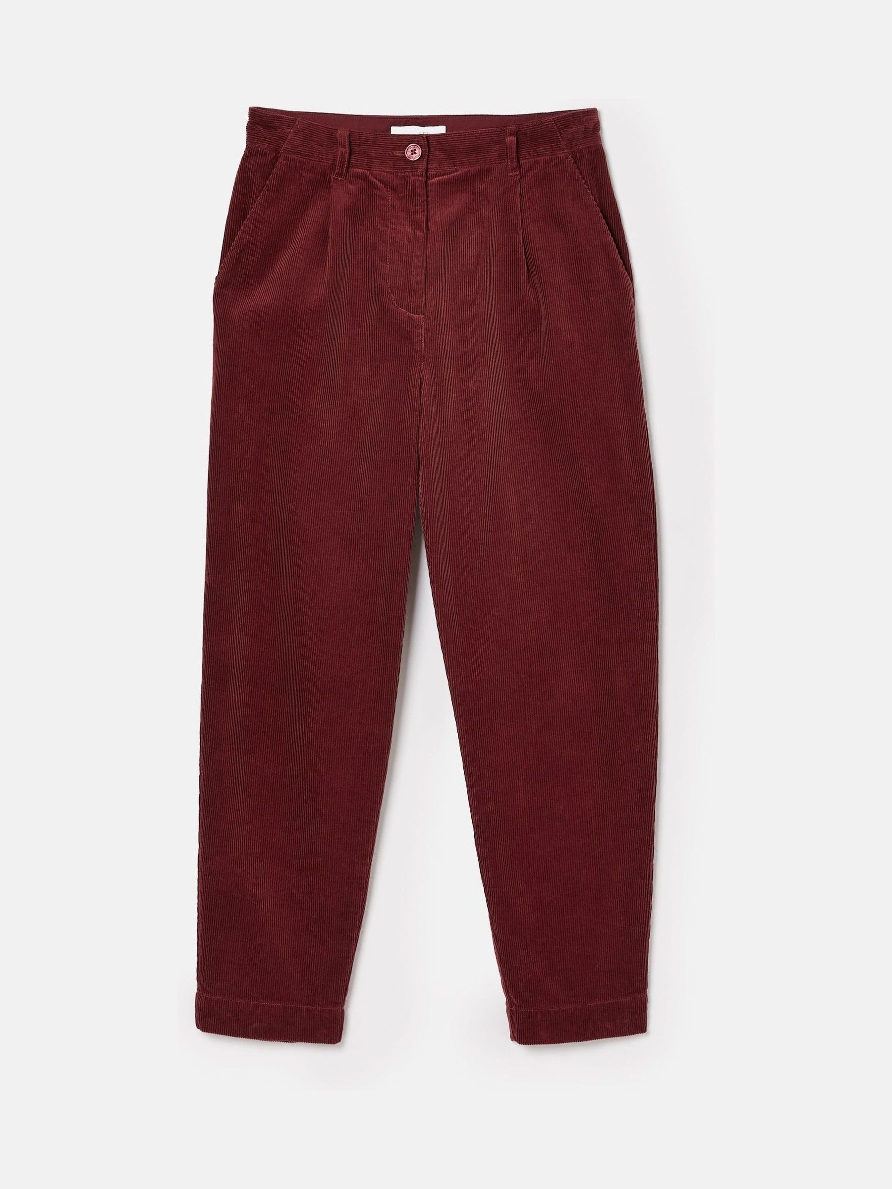 Calla Burgundy Corduroy Tapered Trousers - Image 6 of 6